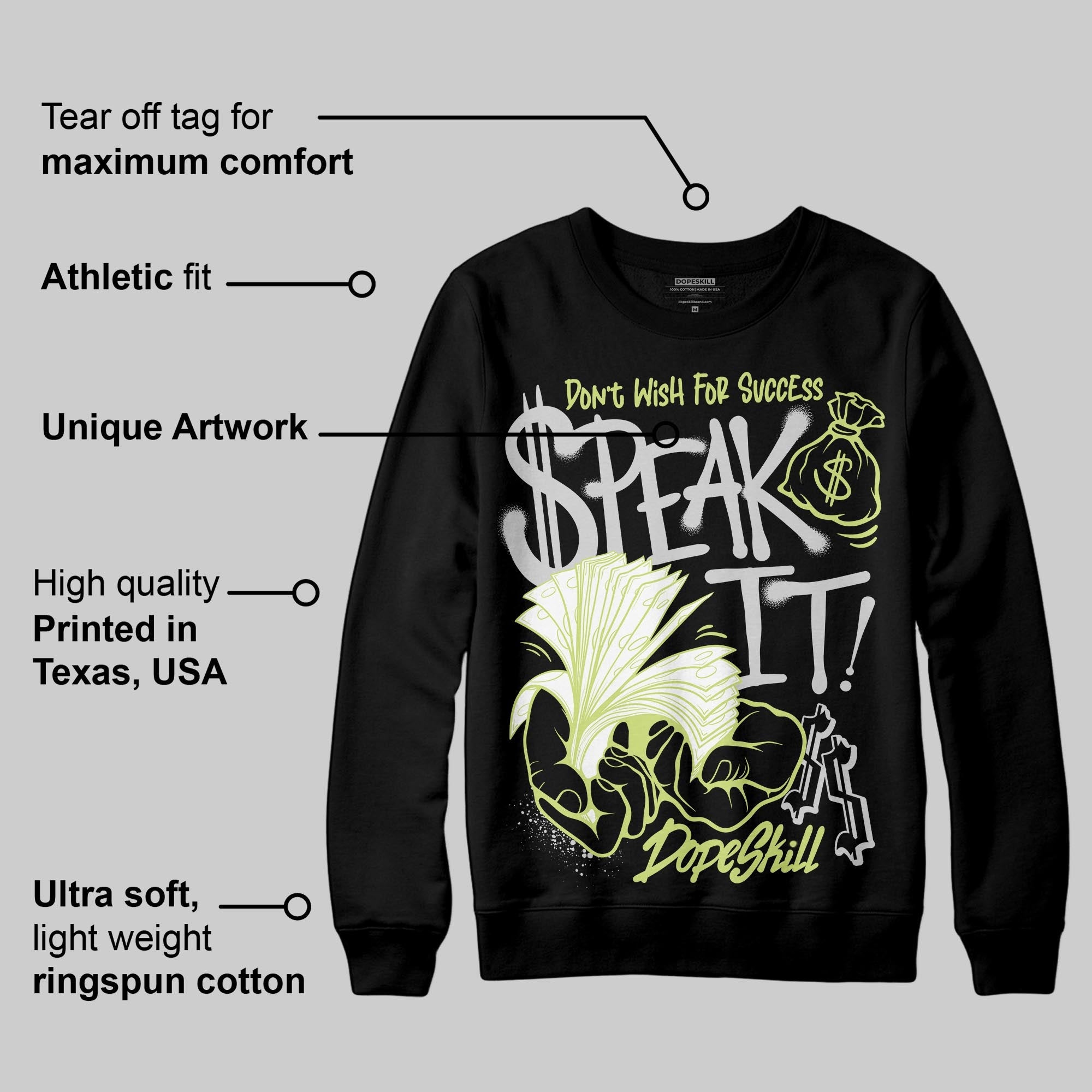Light Lemon Twist 4s superstreetwear Sweatshirt Speak It Graphic