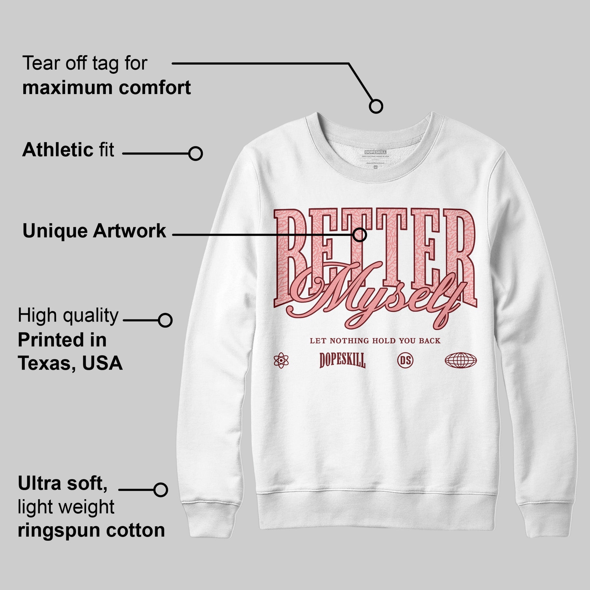VALENTINE'S Day 3s superstreetwear Sweatshirt Better Myself Graphic