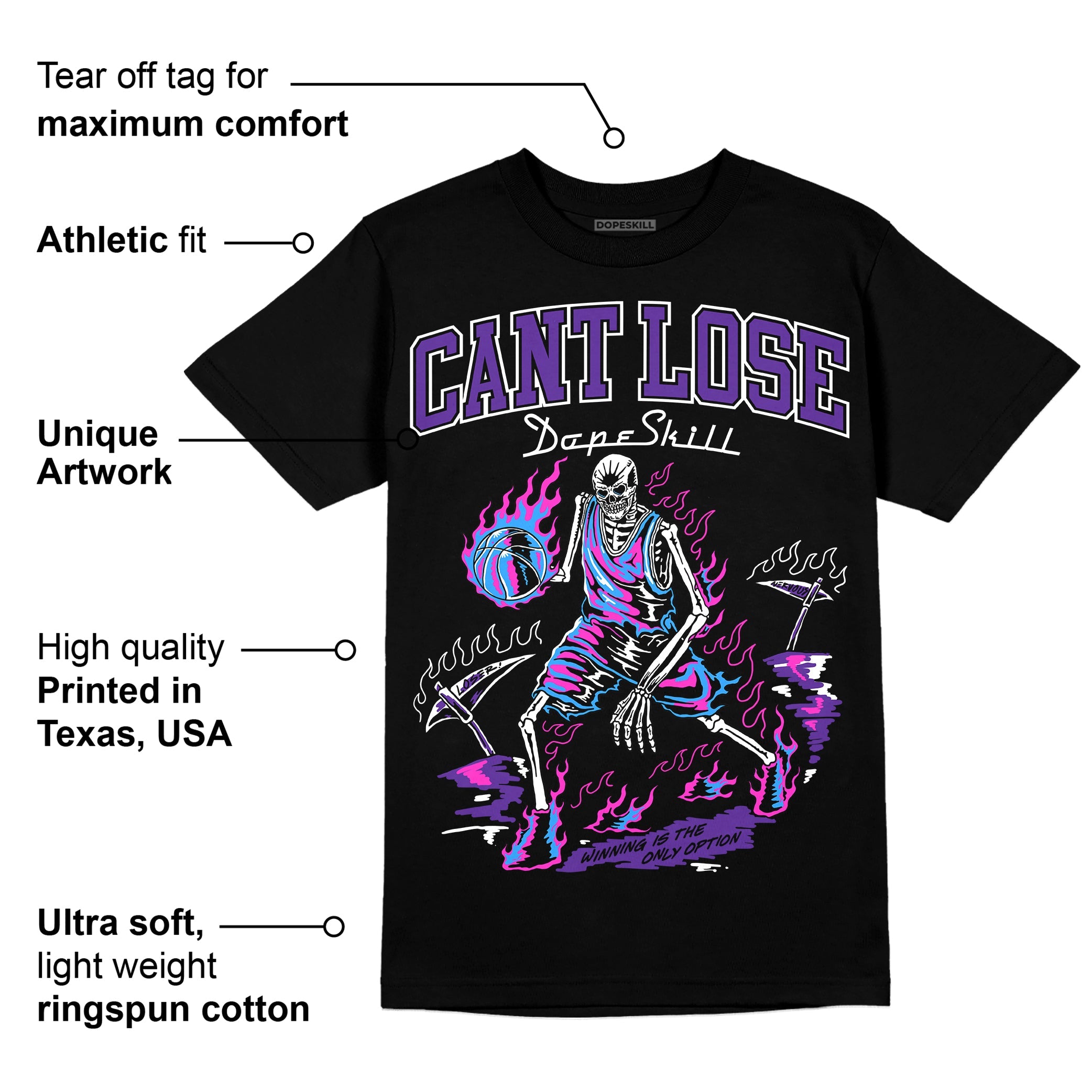 PURPLE Collection superstreetwear T-Shirt Cant Lose Graphic