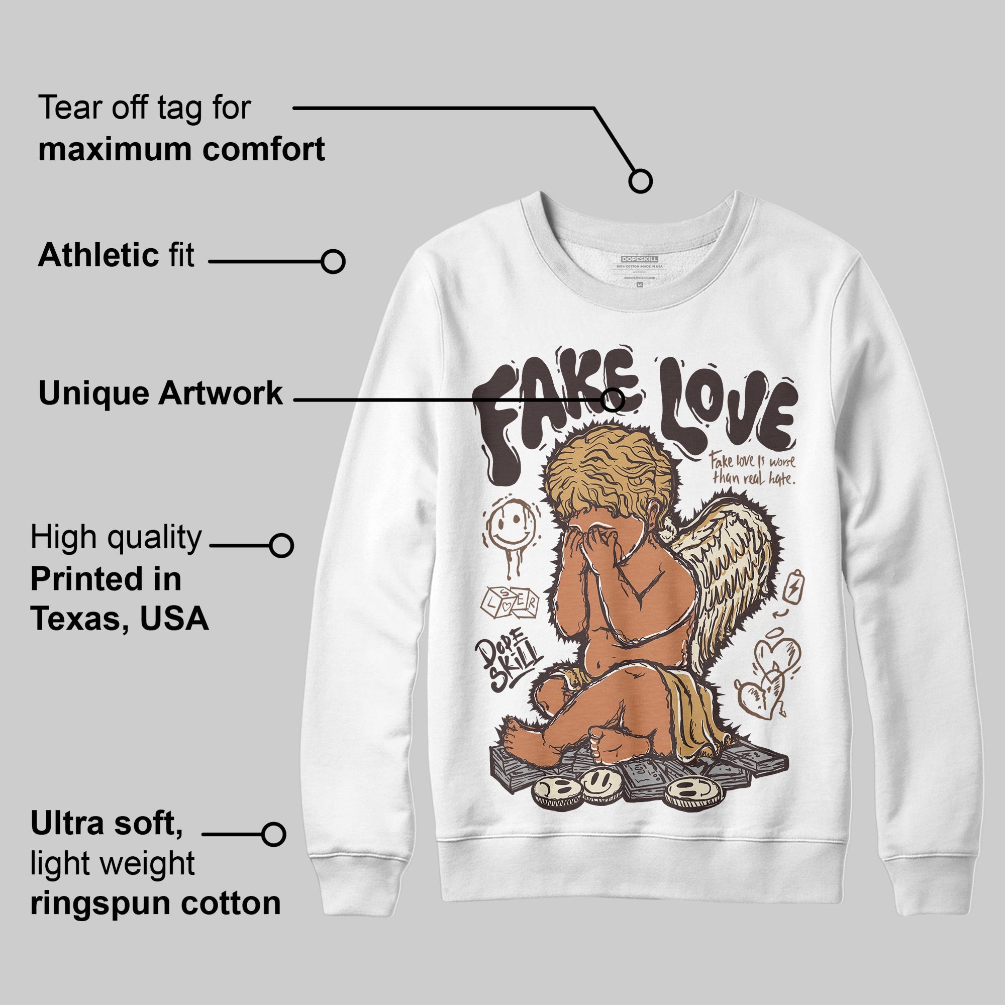 Earth 5s superstreetwear Sweatshirt False Love Graphic