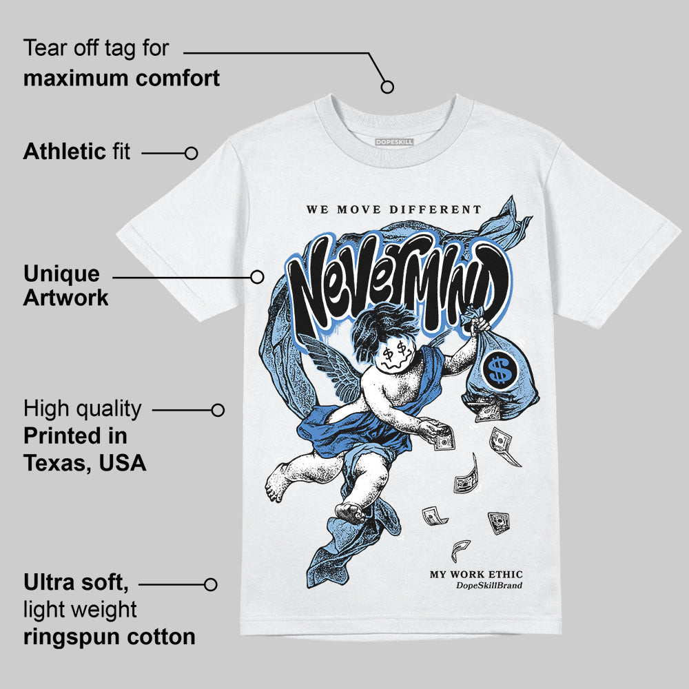 Women's Runner Sneaker Light Blue superstreetwear T-Shirt Nevermind Graphic