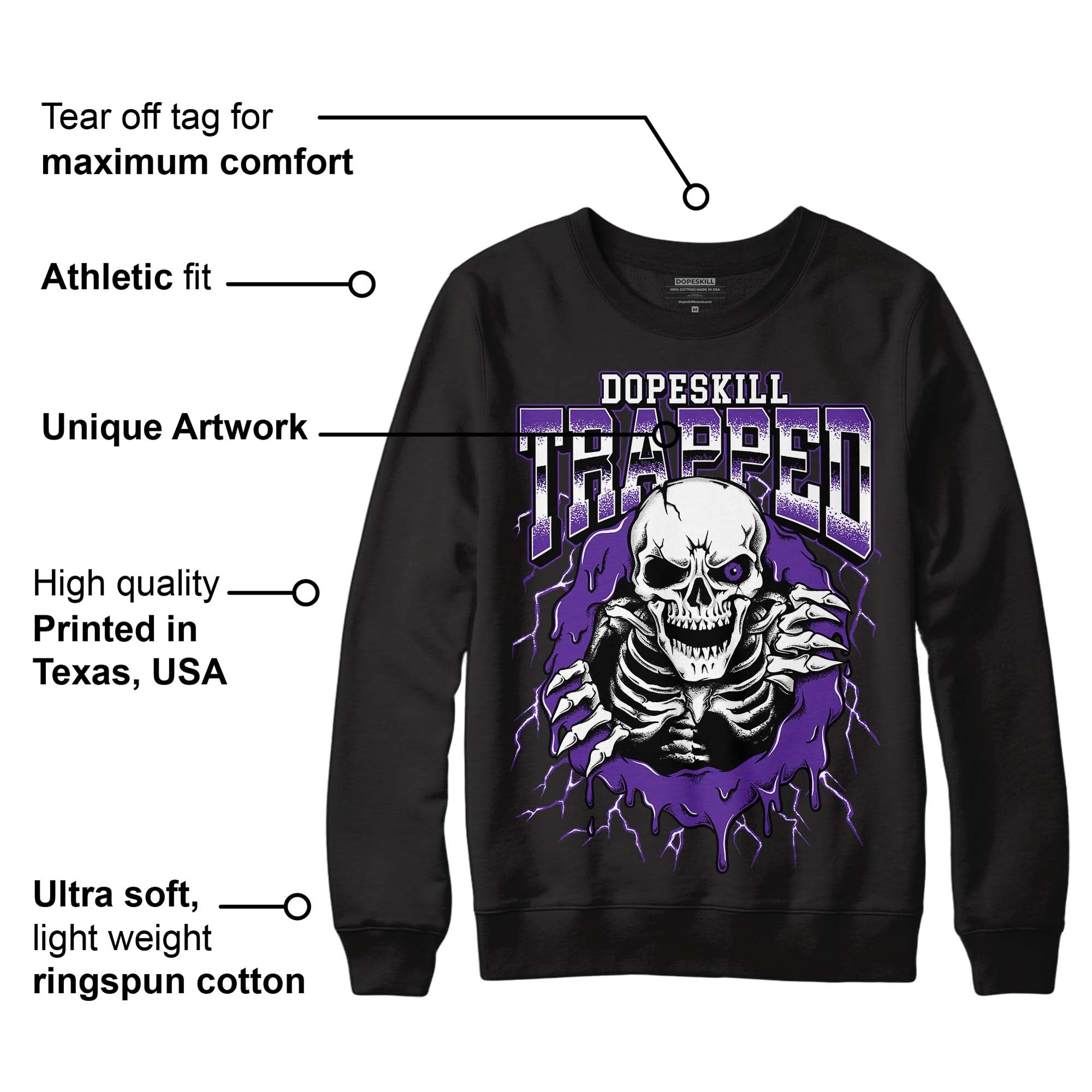 PURPLE Collection superstreetwear Sweatshirt Trapped Halloween Graphic