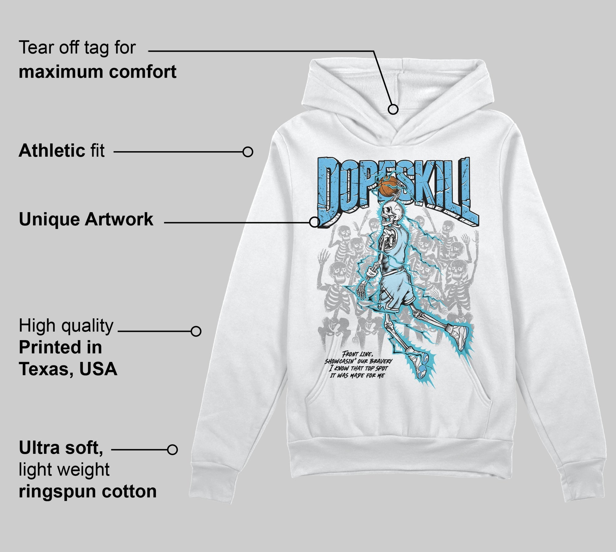 Legend Blue 11s superstreetwear Hoodie Sweatshirt Thunder Dunk Graphic