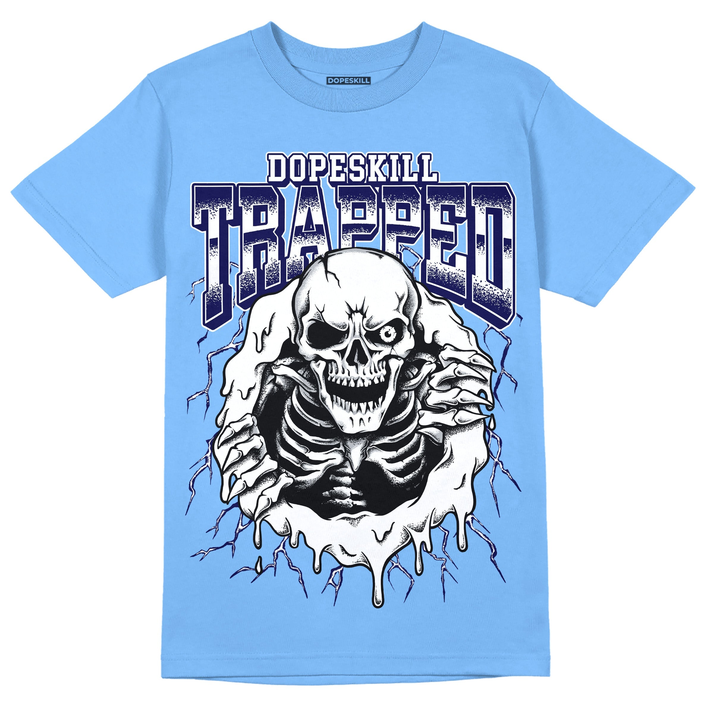 AJ 6 University Blue superstreetwear University Blue T-Shirt Trapped Halloween Graphic