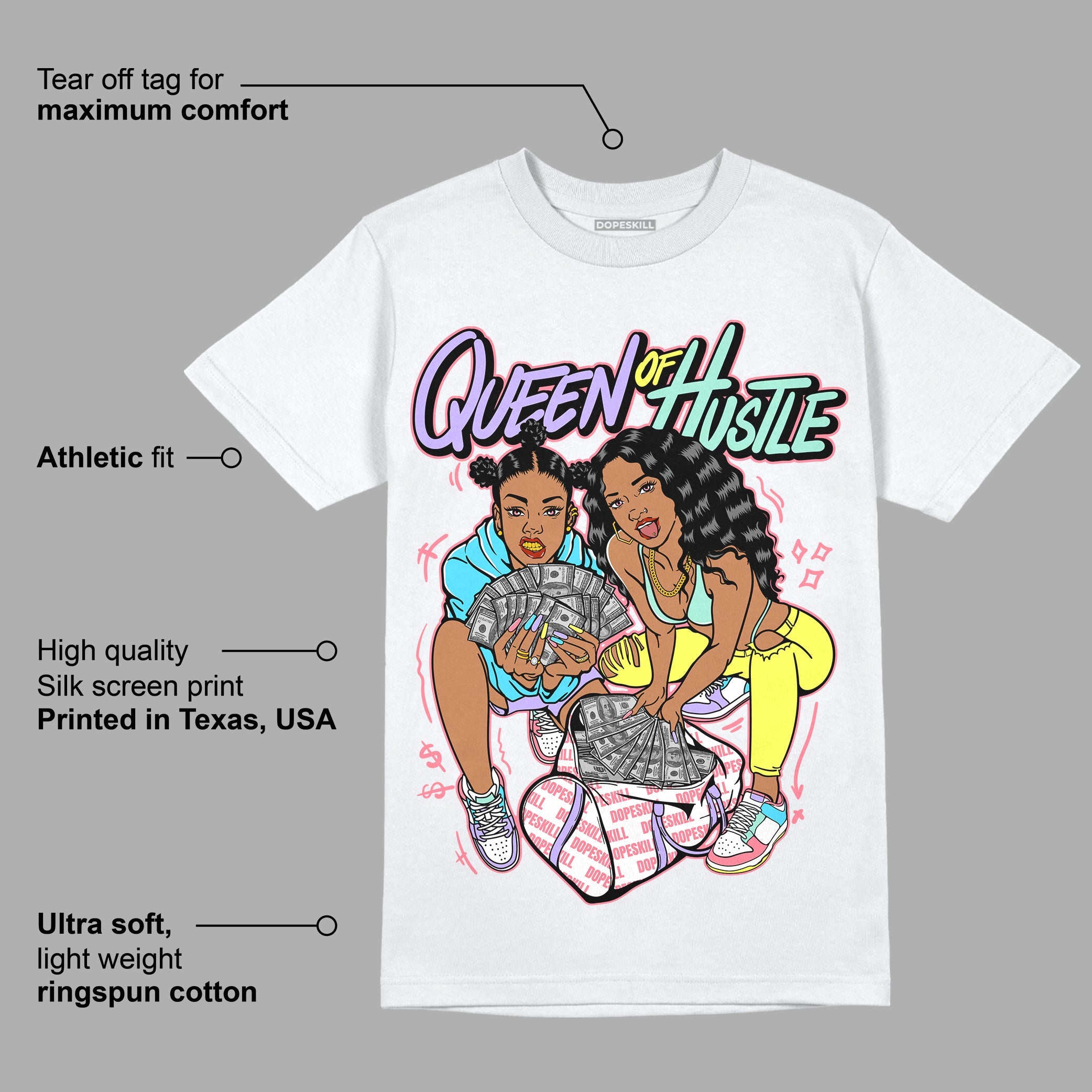 Candy Easter Dunk Low superstreetwear T-Shirt Queen Of Hustle Graphic