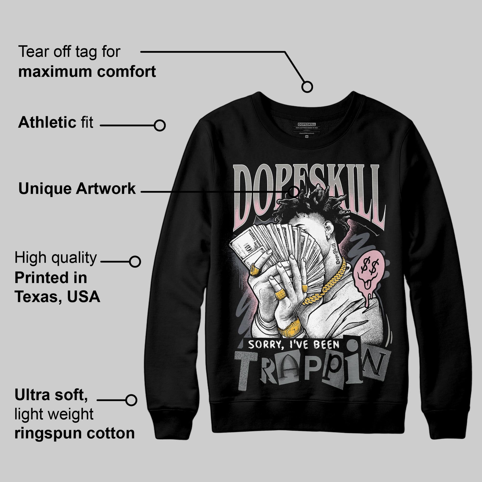 Max 95 OG ¡°Pink Foam¡± superstreetwear Sweatshirt Sorry I've Been Trappin Graphic