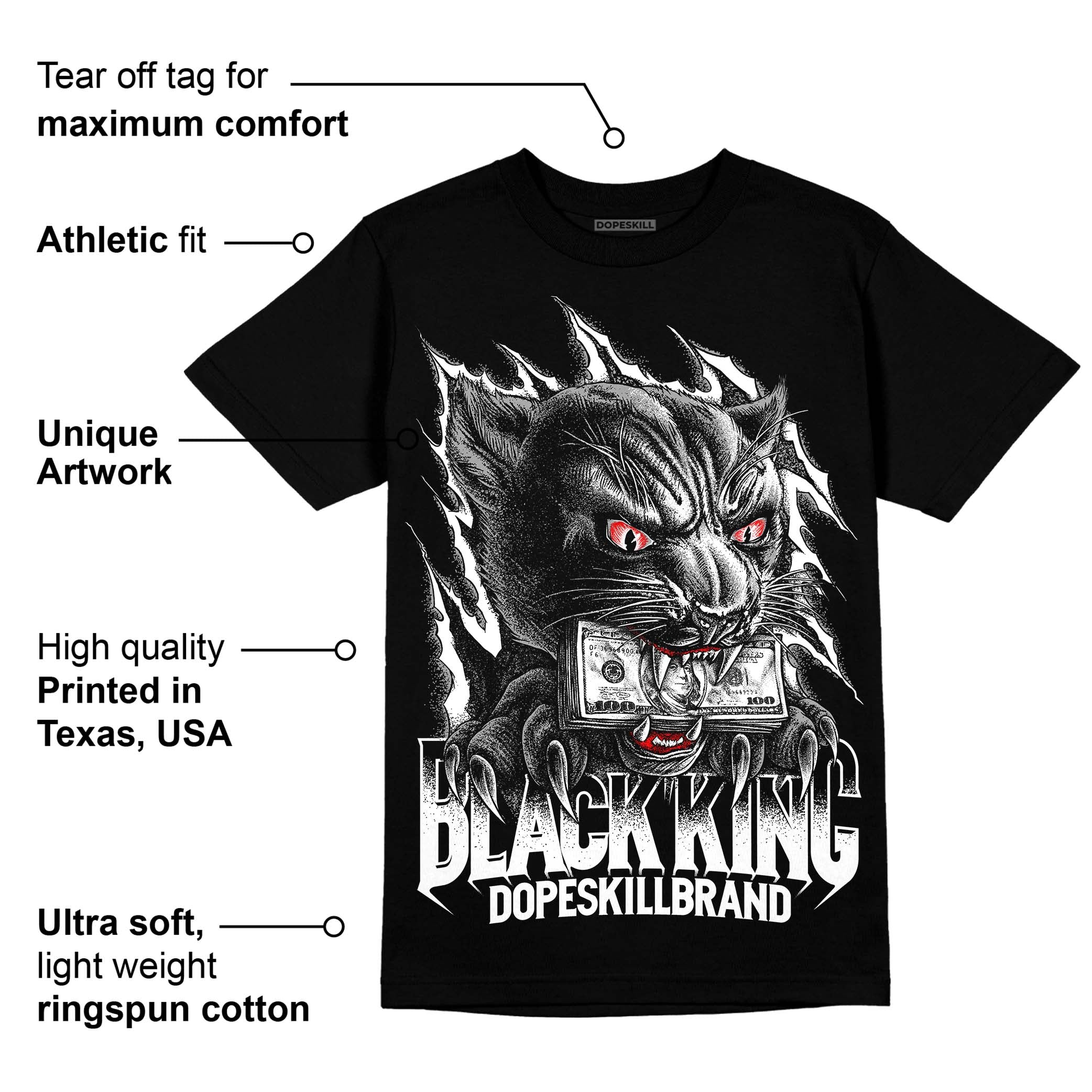 Dunk Low Panda White Black superstreetwear T-Shirt Black King Graphic