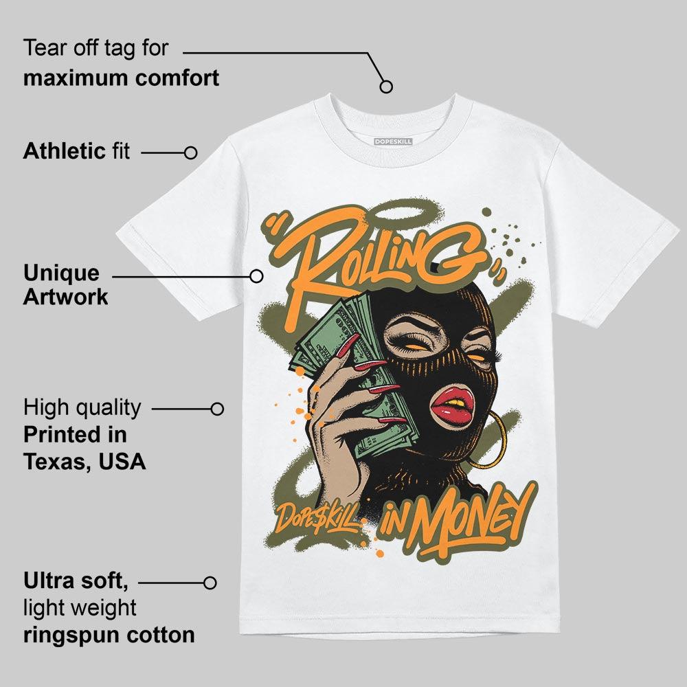 Olive Collection superstreetwear T-Shirt Rolling in Money Graphic