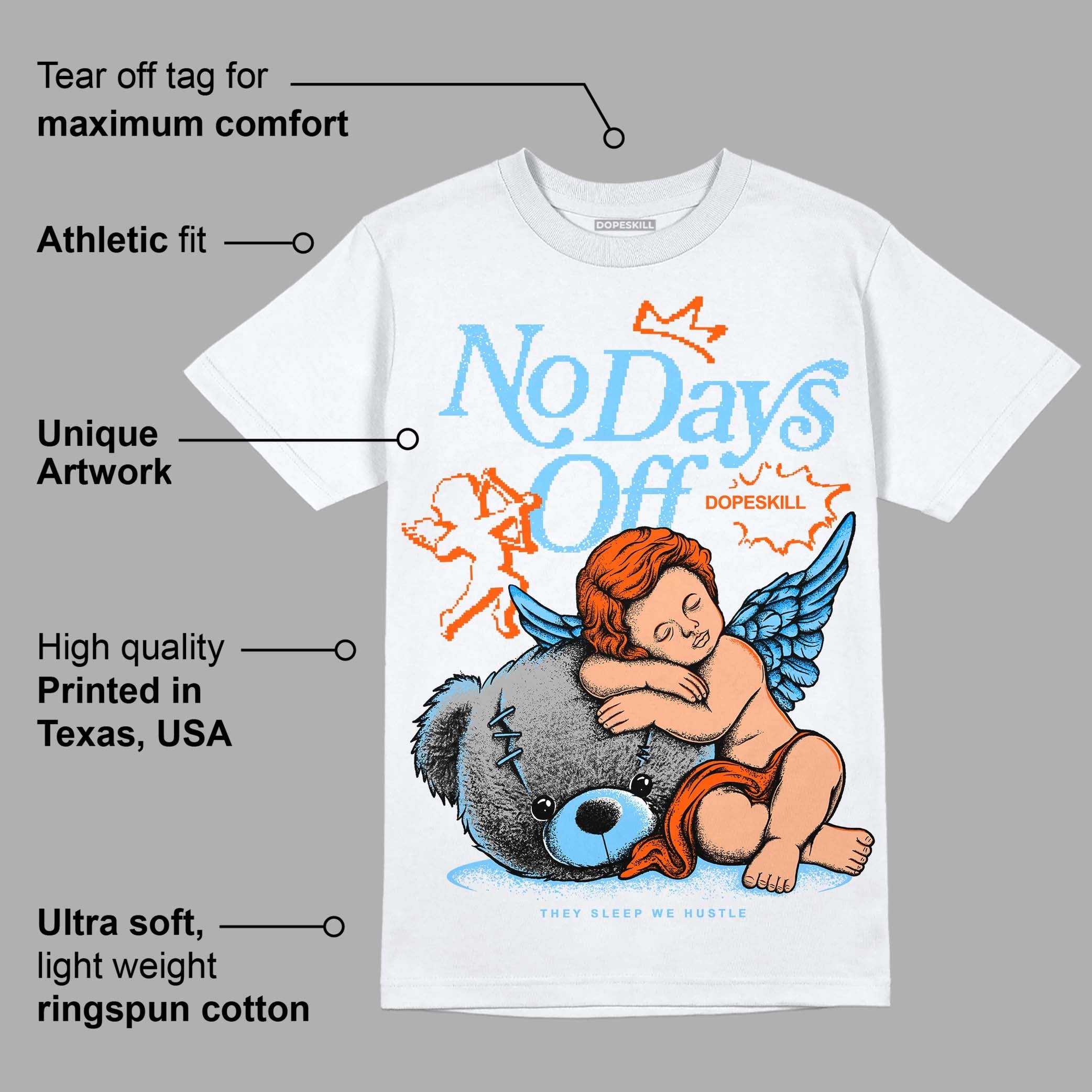 Dunk Low Futura University Blue superstreetwear T-Shirt New No Days Off Graphic