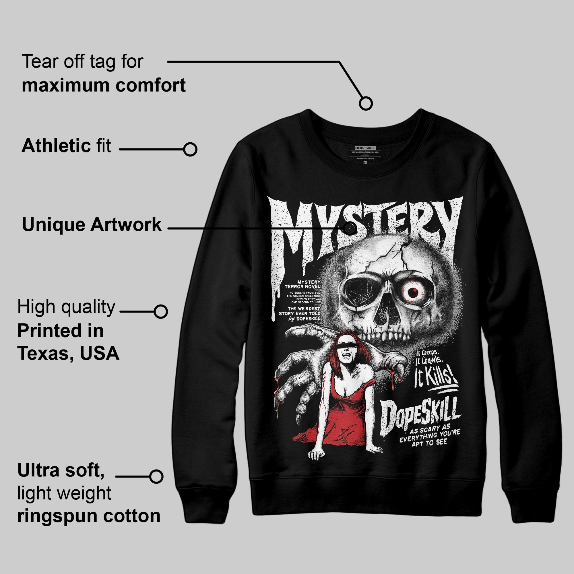 Bred Velvet 11s superstreetwear Sweatshirt Mystery Ghostly Grasp Graphic