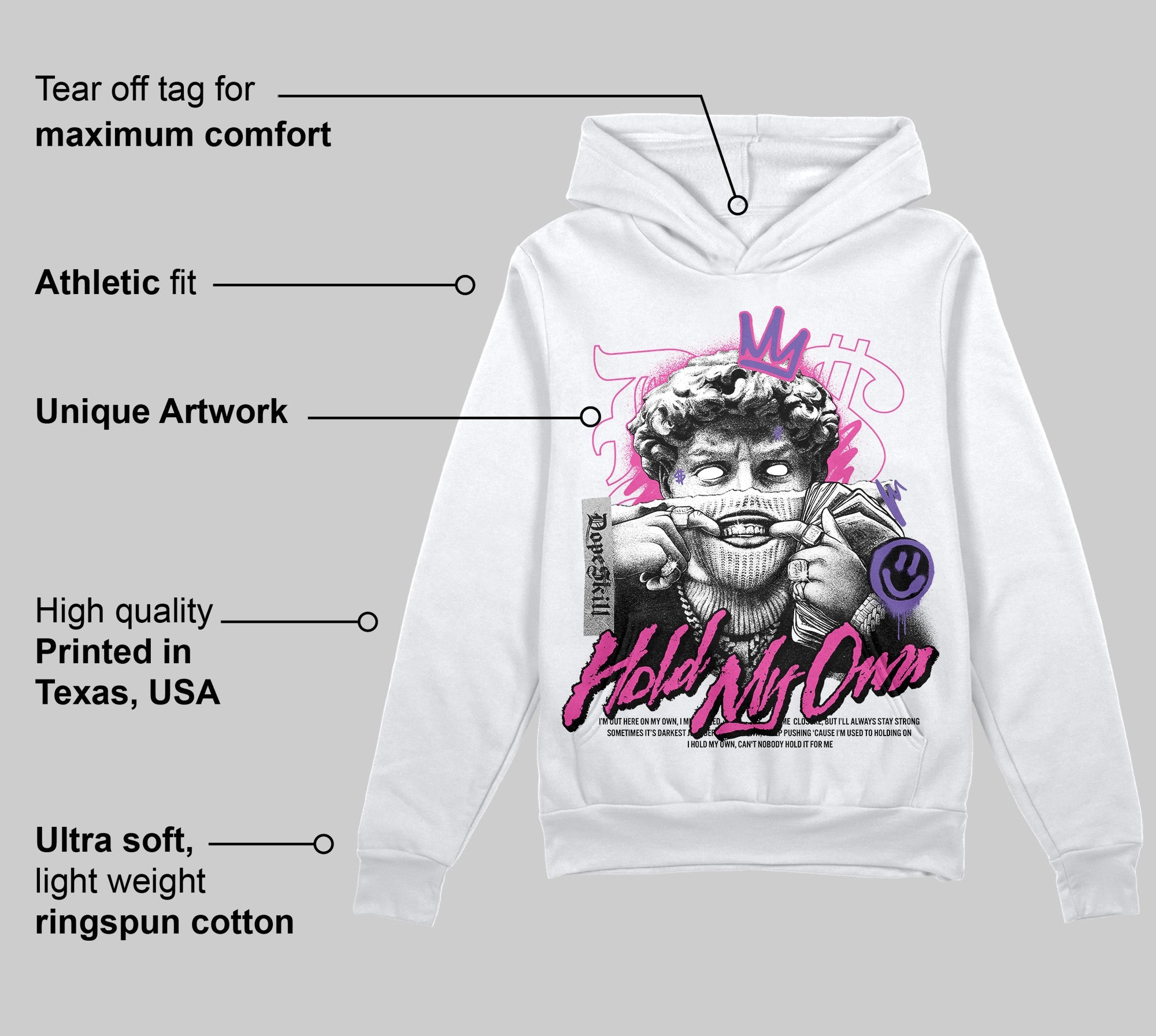 Dunk Active Fuchsia superstreetwear Hoodie Sweatshirt In My Way Graphic