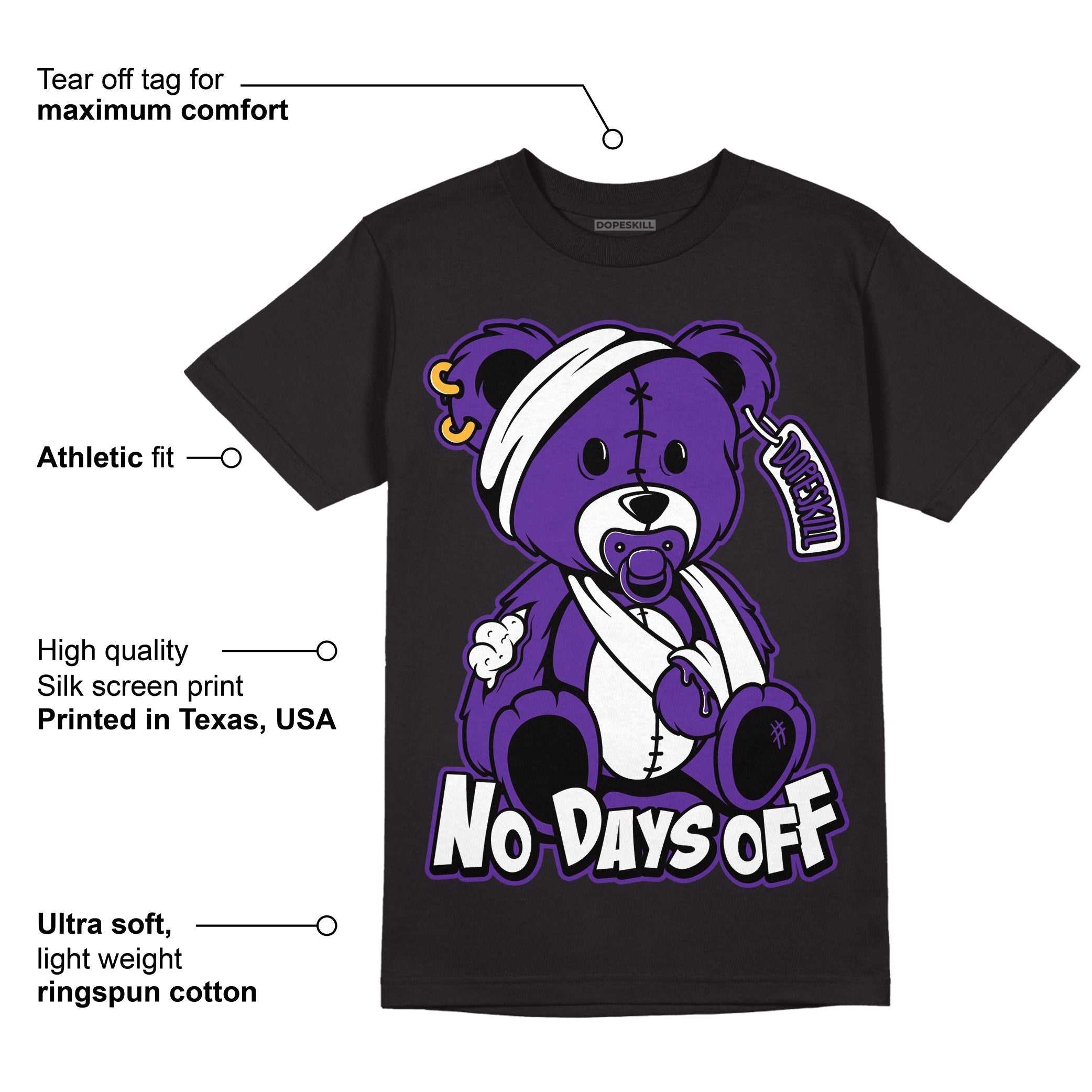 PURPLE Collection superstreetwear T-Shirt Hurt Bear Graphic