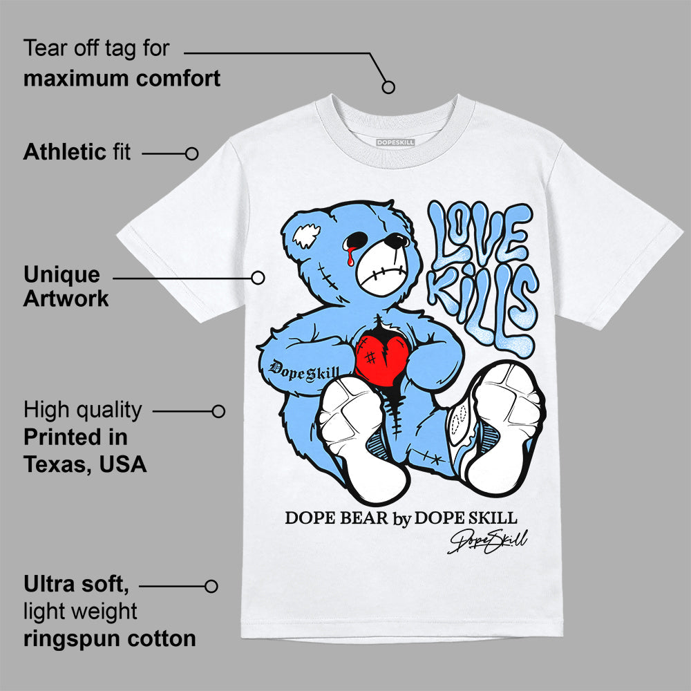 Powder Blue 9s superstreetwear T-Shirt Love Kills Graphic