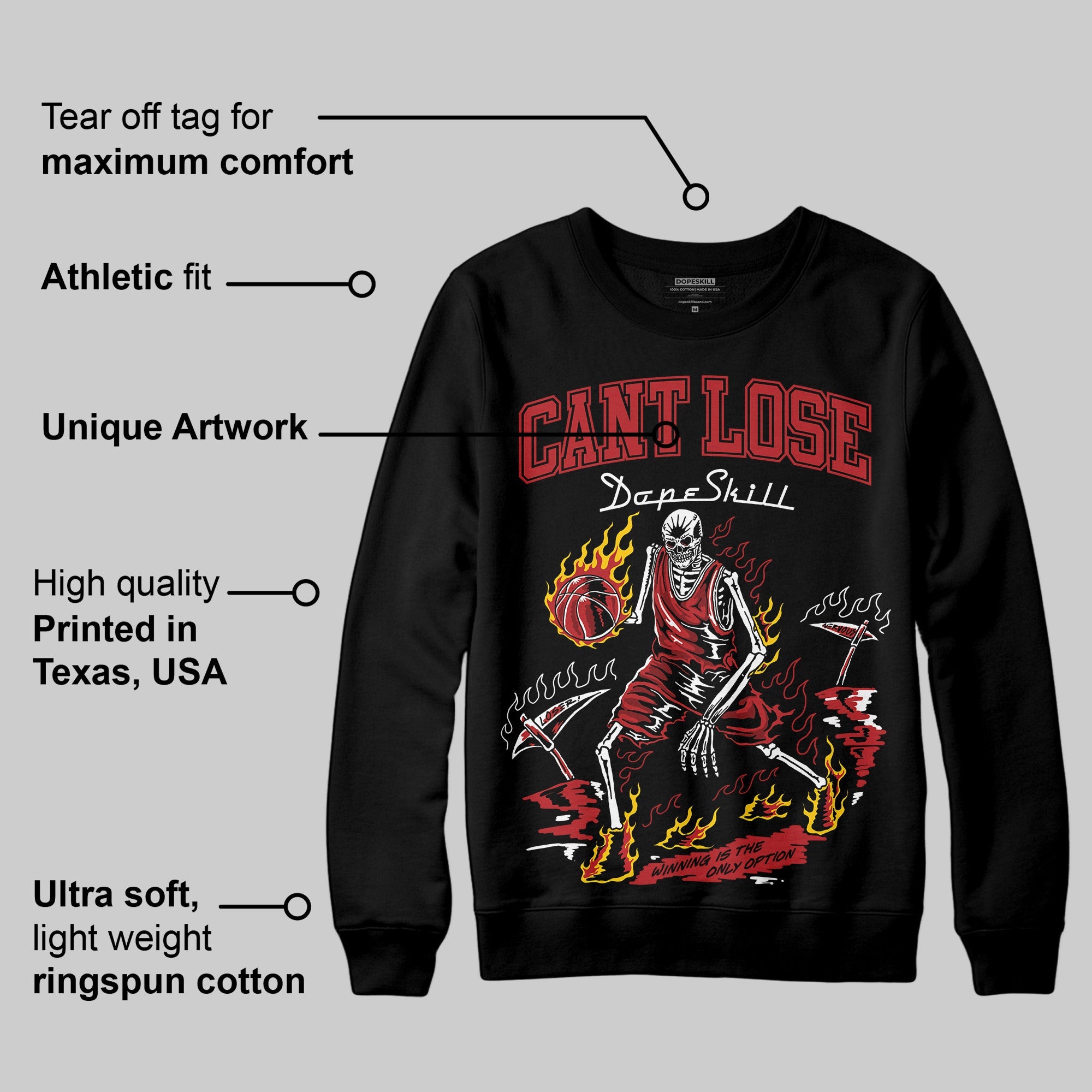 Flu Game 12s superstreetwear Sweatshirt Cant Lose Graphic