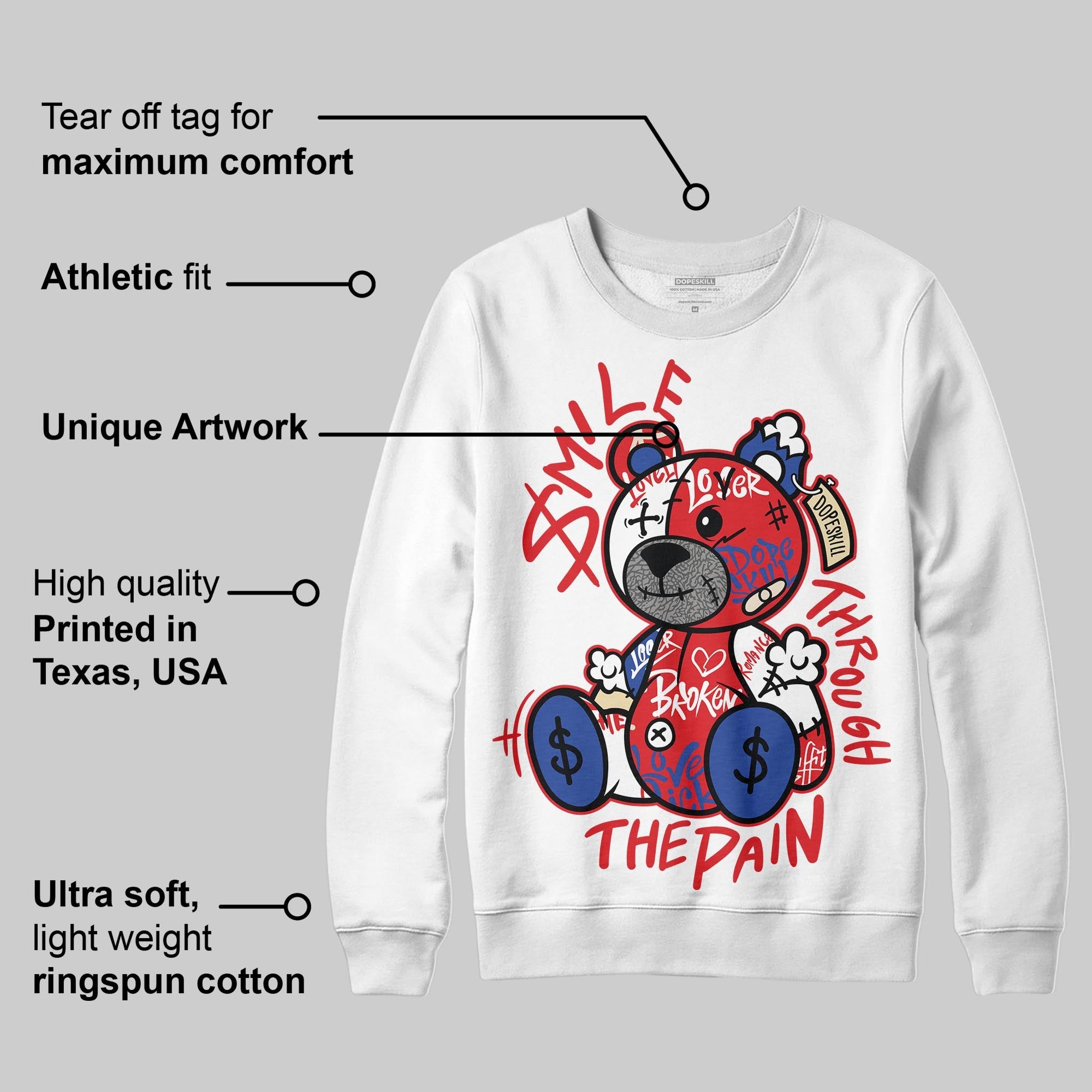 Seoul 2.0 3s superstreetwear Sweatshirt Smile Through The Pain Graphic