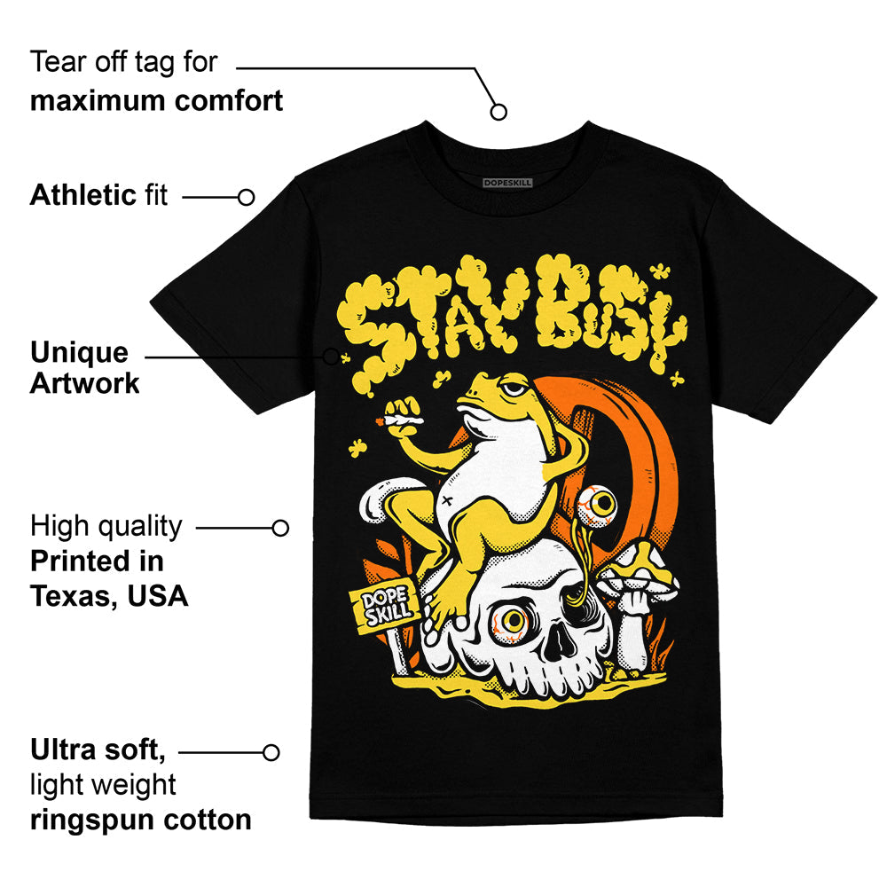 Black Tour Yellow AJ 4 Thunder superstreetwear Unisex T-Shirt Stay Busy Graphic