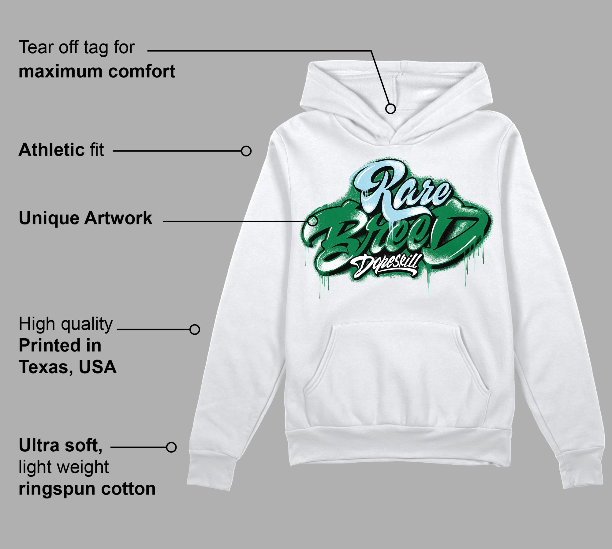 Lucky Green 5s superstreetwear Hoodie Sweatshirt Rare Breed Type Graphic