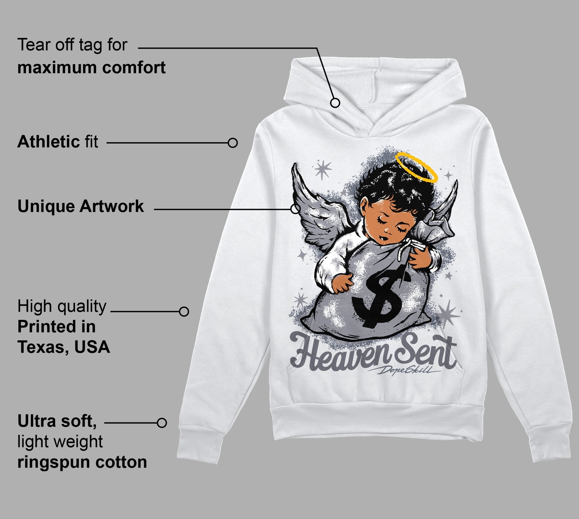 Stealth 14s superstreetwear Hoodie Sweatshirt Heaven Sent Graphic