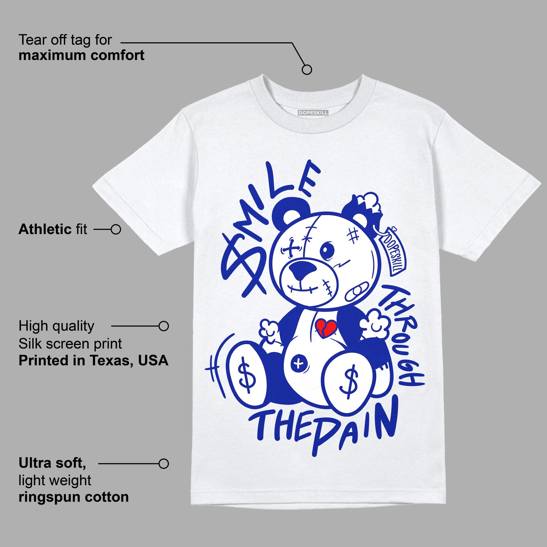 Racer Blue White Dunk Low superstreetwear T-Shirt BEAN Graphic