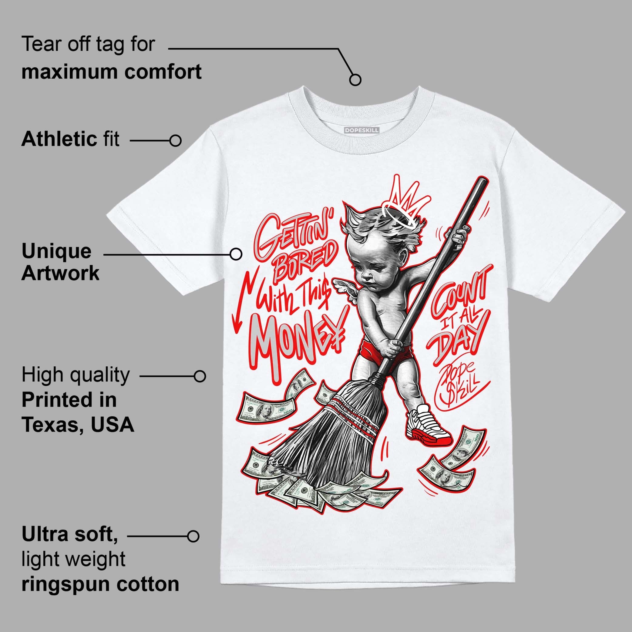 Cherry 12s superstreetwear T-Shirt Gettin Bored With This Money Graphic