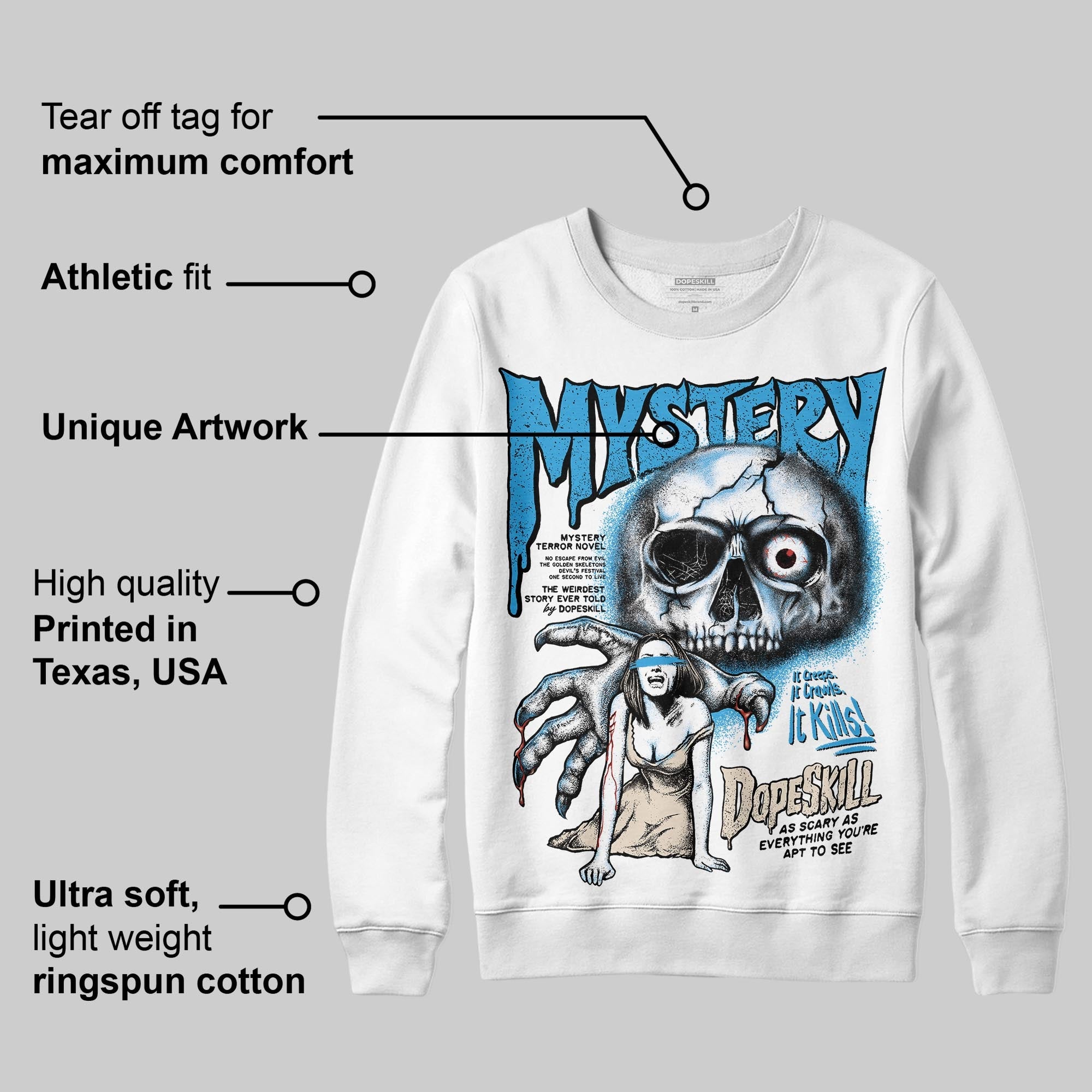 UNC Reimagined 1s superstreetwear Sweatshirt Mystery Ghostly Grasp Graphic
