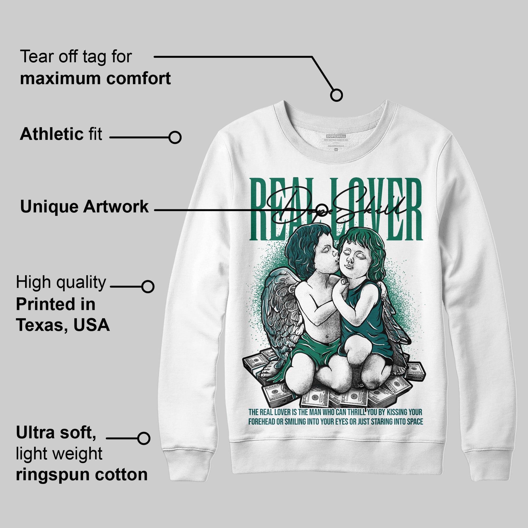 Gel 1130 White Dark Neptune superstreetwear Sweatshirt Real Lover Graphic