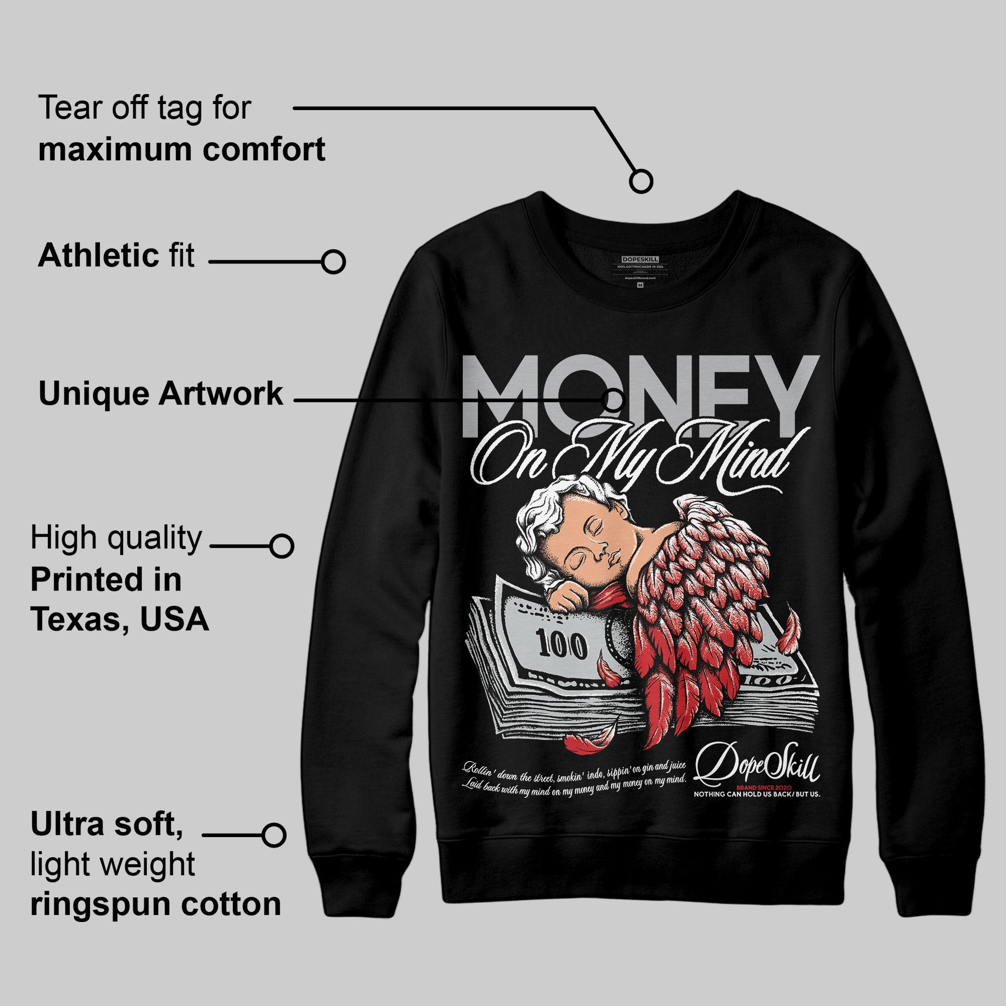 Black Cement 3s superstreetwear Sweatshirt MOMM Graphic