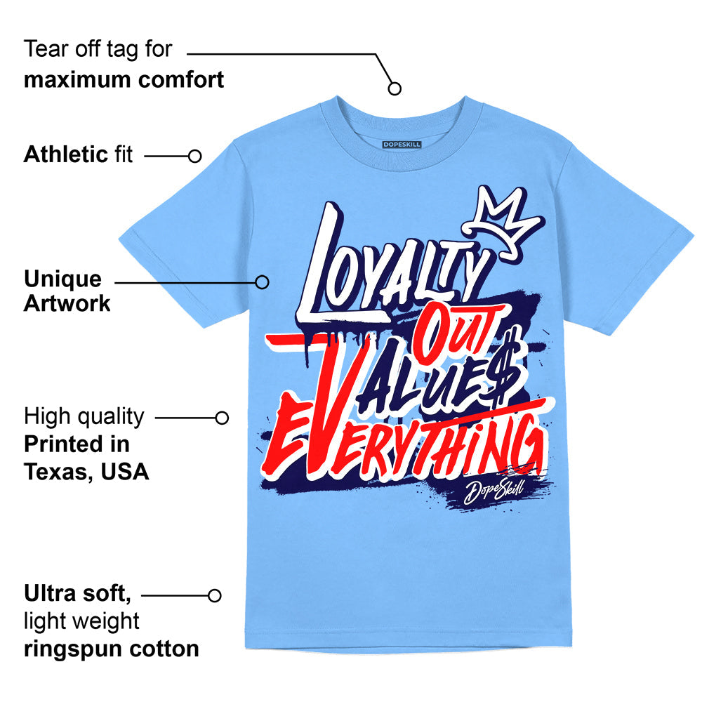 Powder Blue 9s superstreetwear Sky Blue T-shirt LOVE Graphic