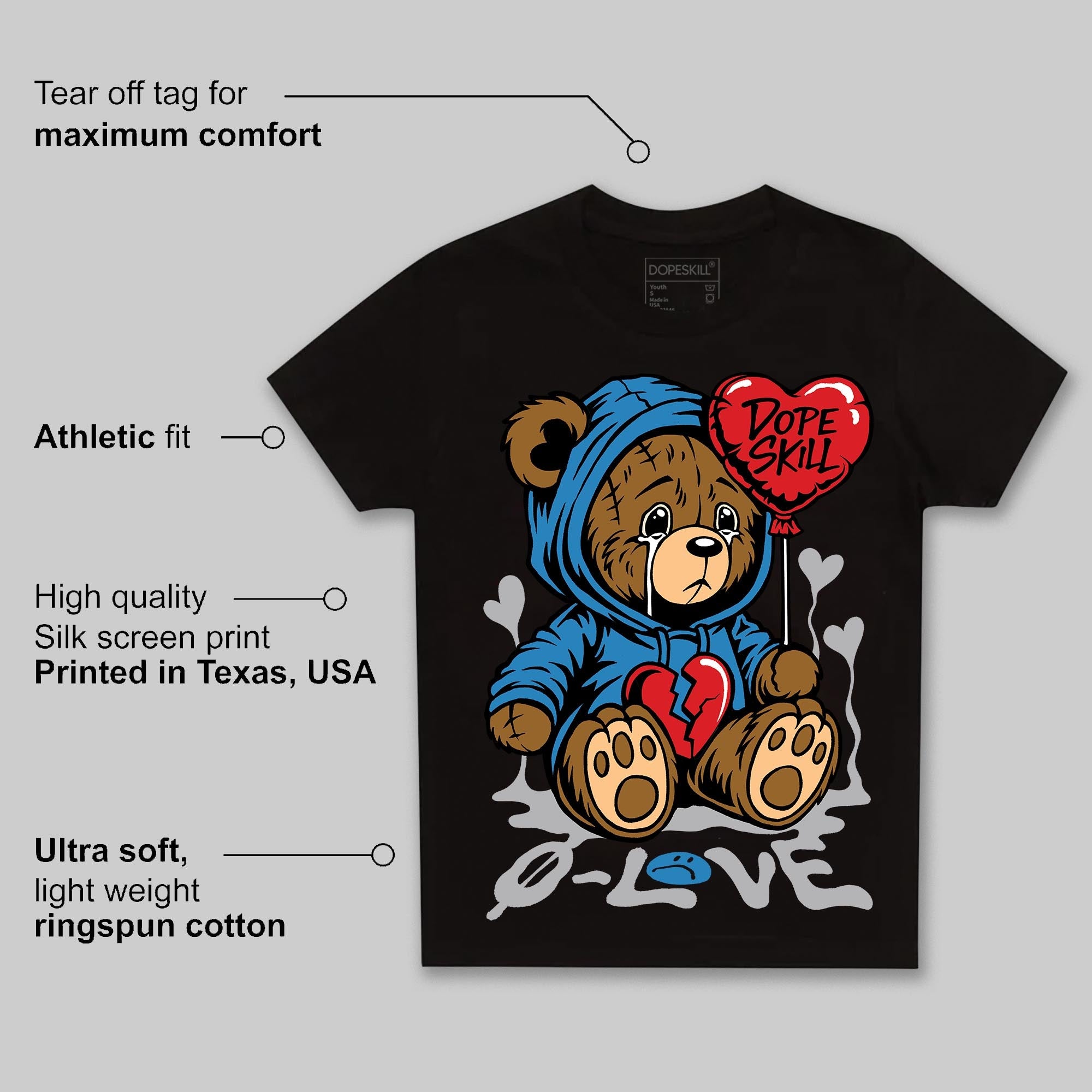 Rare Air 3s superstreetwear Toddler Kids T-shirt Broken Bear Graphic