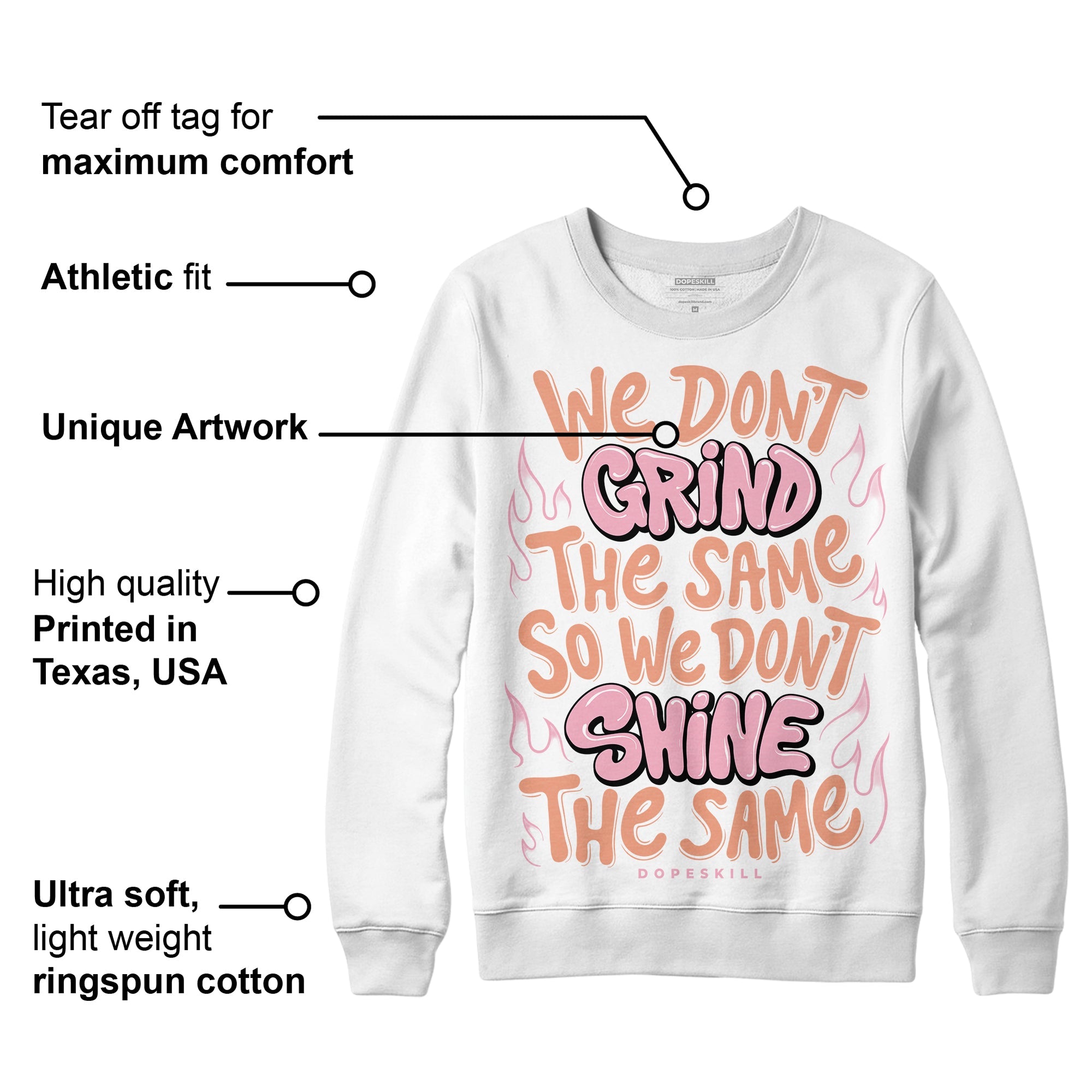 Legend Pink 11s superstreetwear Sweatshirt Grind Shine Graphic