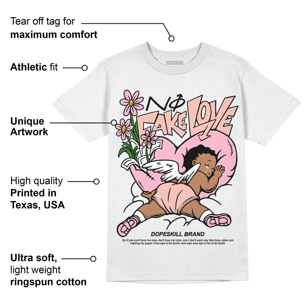 Legend Pink 11s superstreetwear T-Shirt No Fake Love Graphic