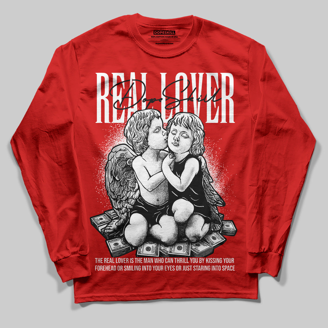 Bred Velvet 11s superstreetwear Red Long Sleeve T-Shirt Real Lover Graphic