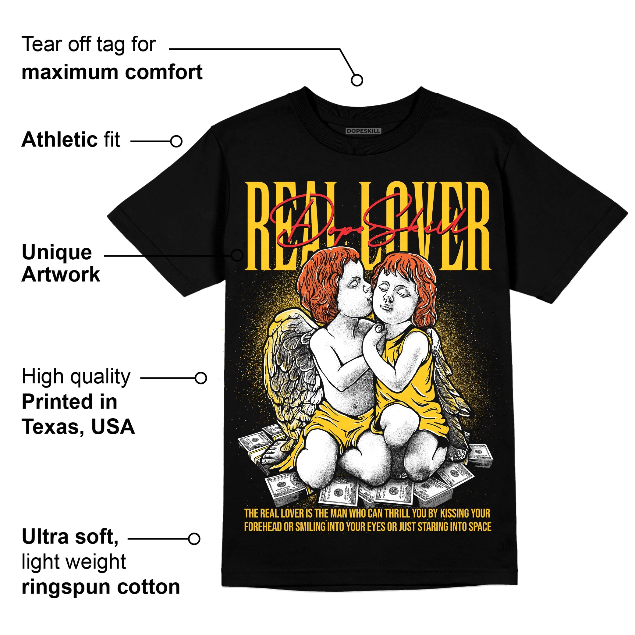 Yellow Collection superstreetwear T-Shirt Real Lover Graphic