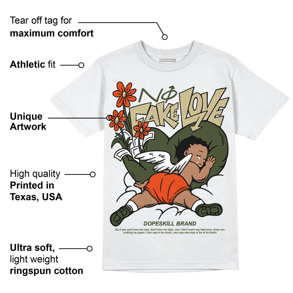 Olive Collection superstreetwear T-Shirt No Fake Love Graphic
