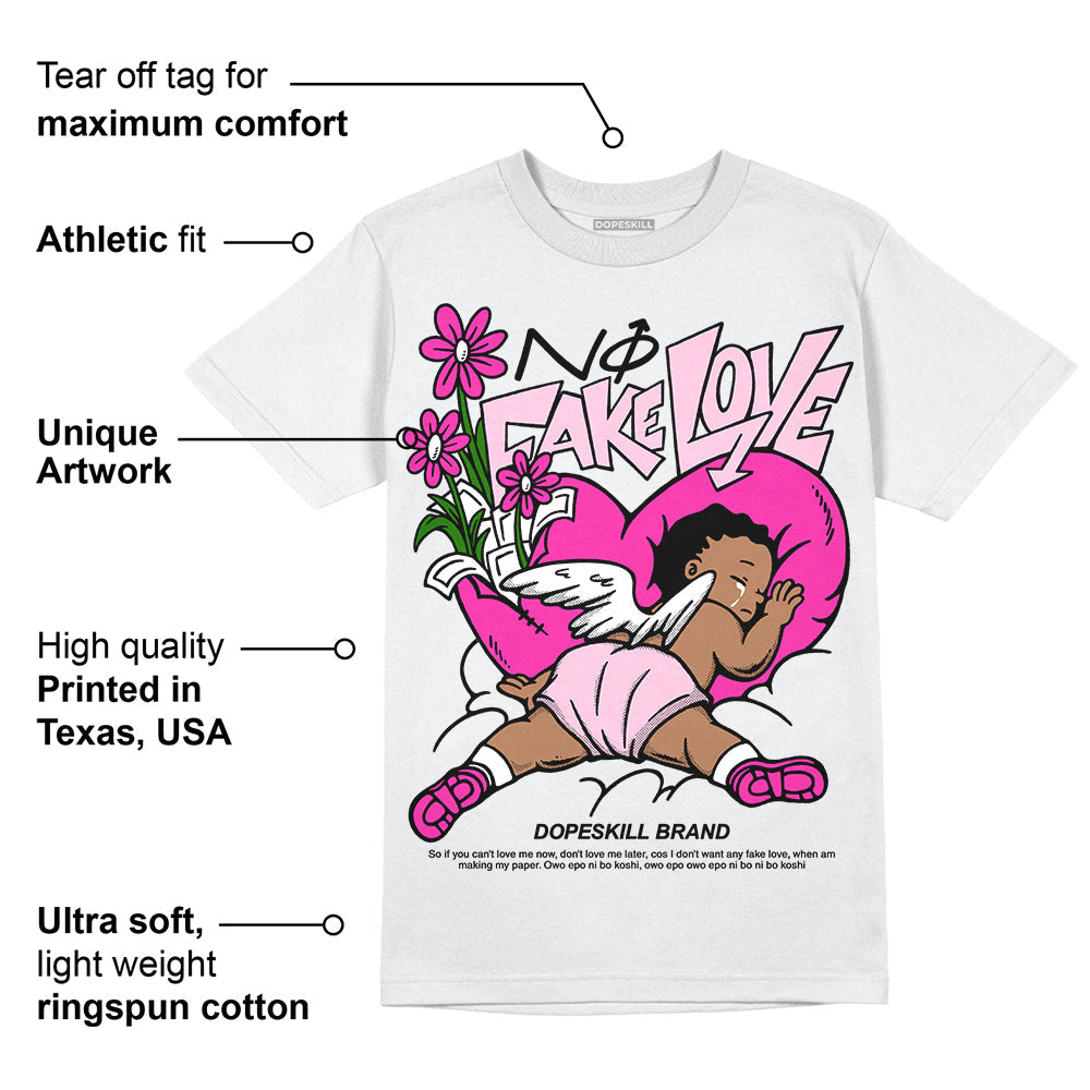 Pink Collection superstreetwear T-Shirt No Fake Love Graphic