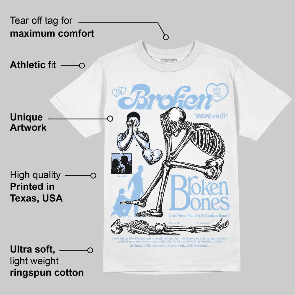 Women's Runner Sneaker Light Blue superstreetwear T-Shirt Broken Bones Graphic