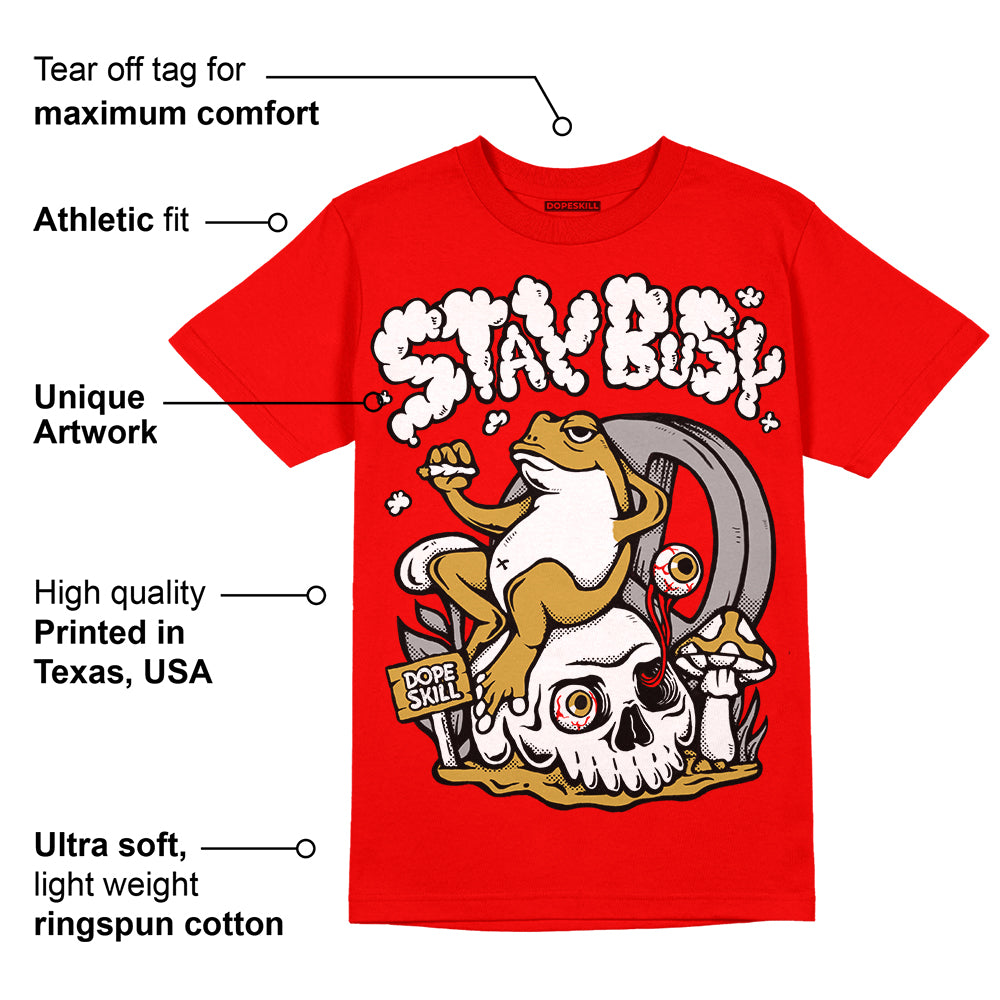 Red Collection superstreetwear Red T-shirt Stay Busy Graphic
