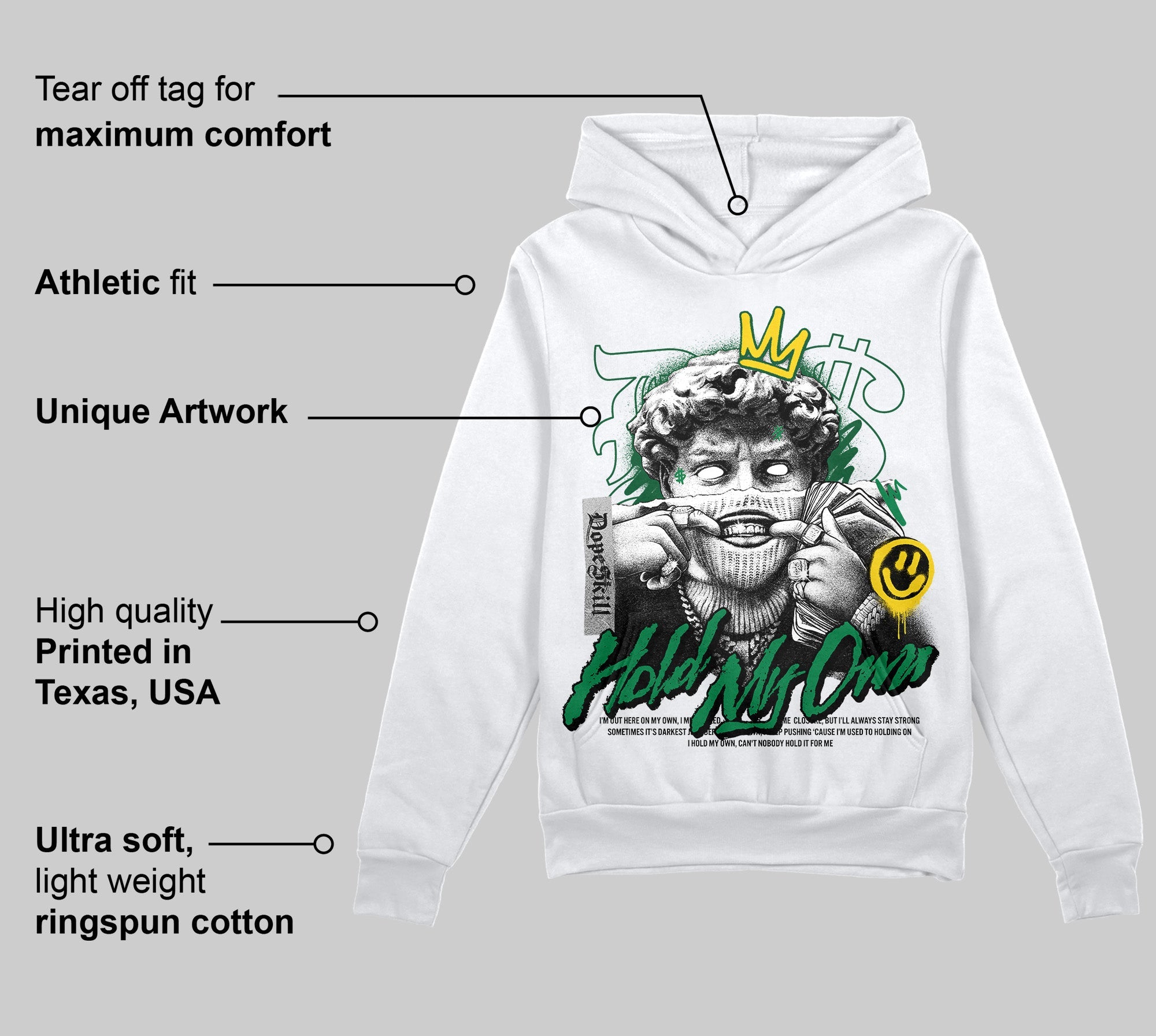 Green Collection superstreetwear Hoodie Sweatshirt In My Way Graphic