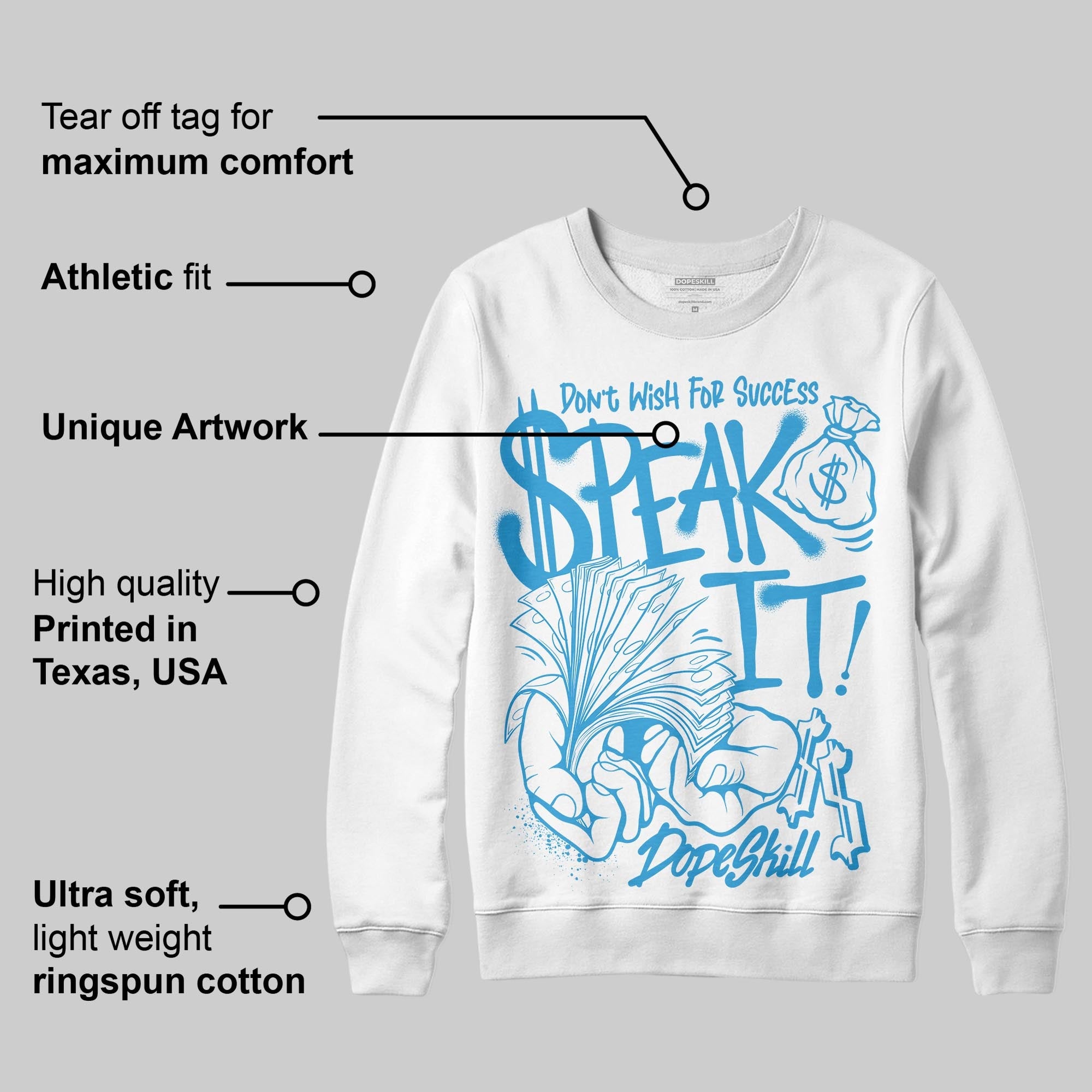 UNC Reimagined 1s superstreetwear Sweatshirt Speak It Graphic
