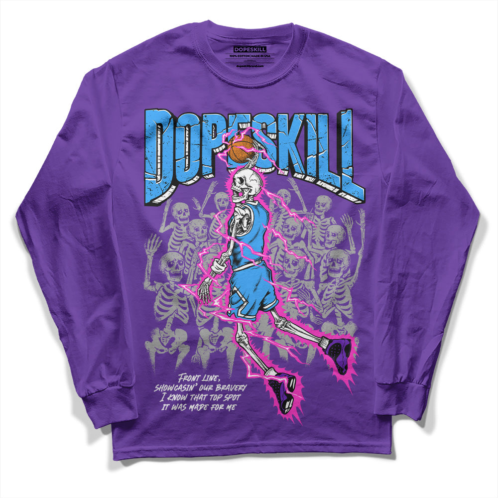 Court Purple 13s superstreetwear Purple Long Sleeve T-Shirt Thunder Dunk Graphic