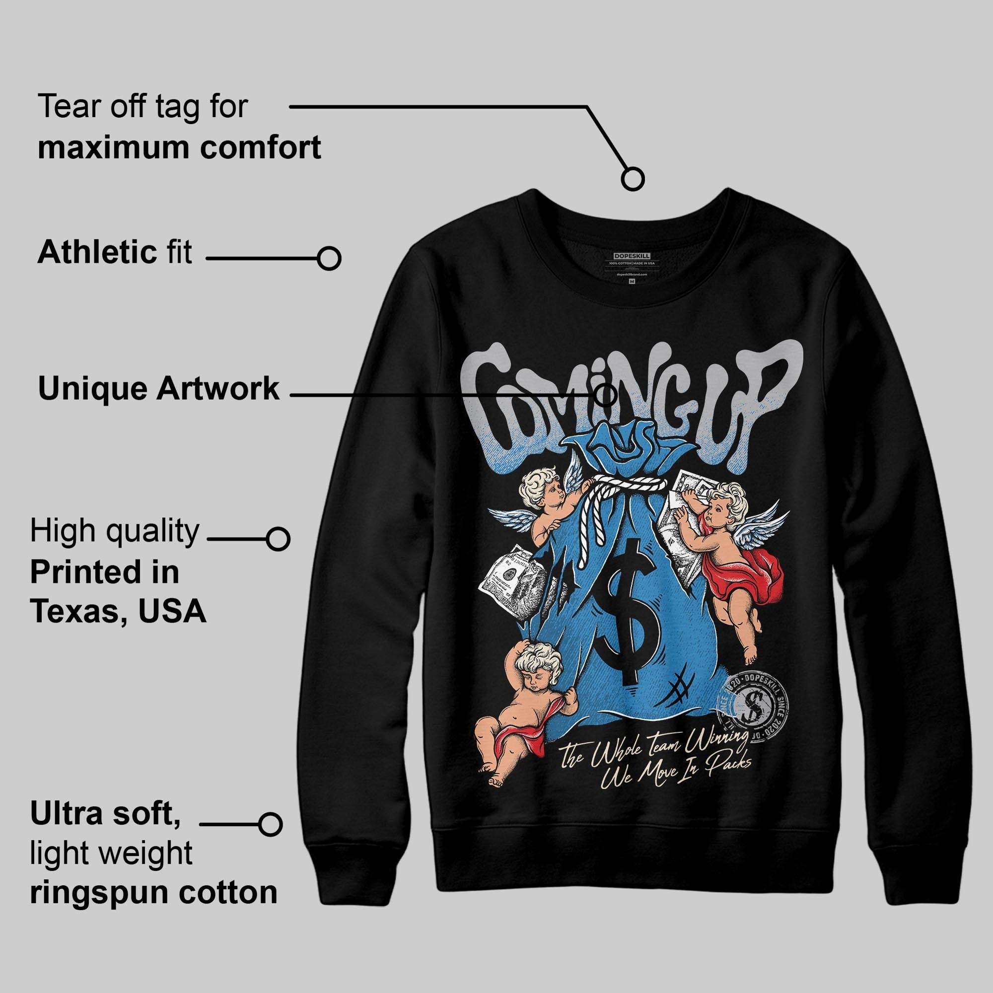 Rare Air 3s superstreetwear Sweatshirt Money Bag Coming Up Graphic