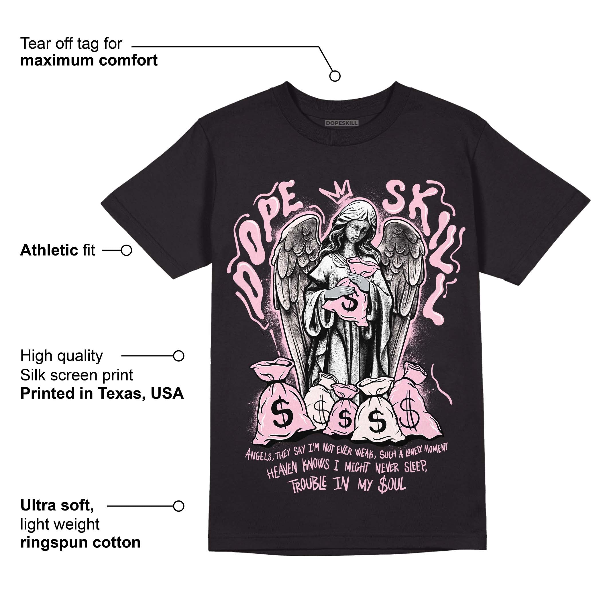 Dunk Low Pink Foam superstreetwear T-Shirt Angels Graphic