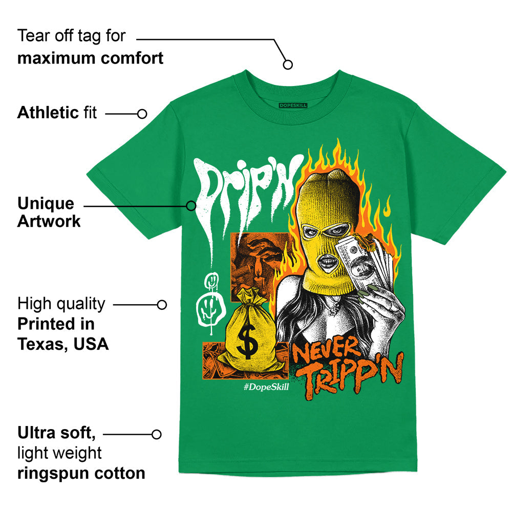Green Collection superstreetwear Green T-shirt Drip'n Never Tripp'n Graphic