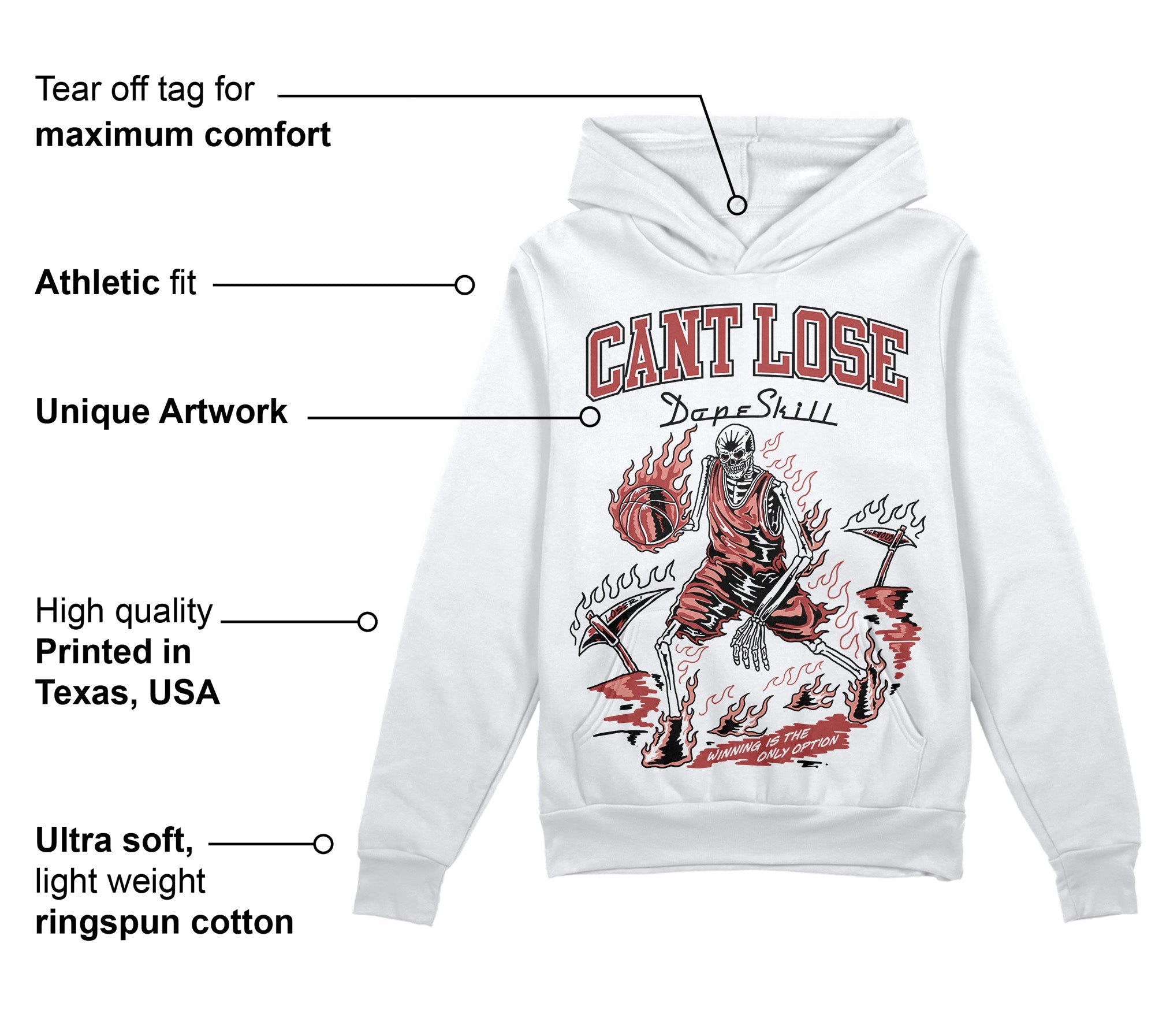 Dune Red 13s superstreetwear Hoodie Sweatshirt Cant Lose Graphic