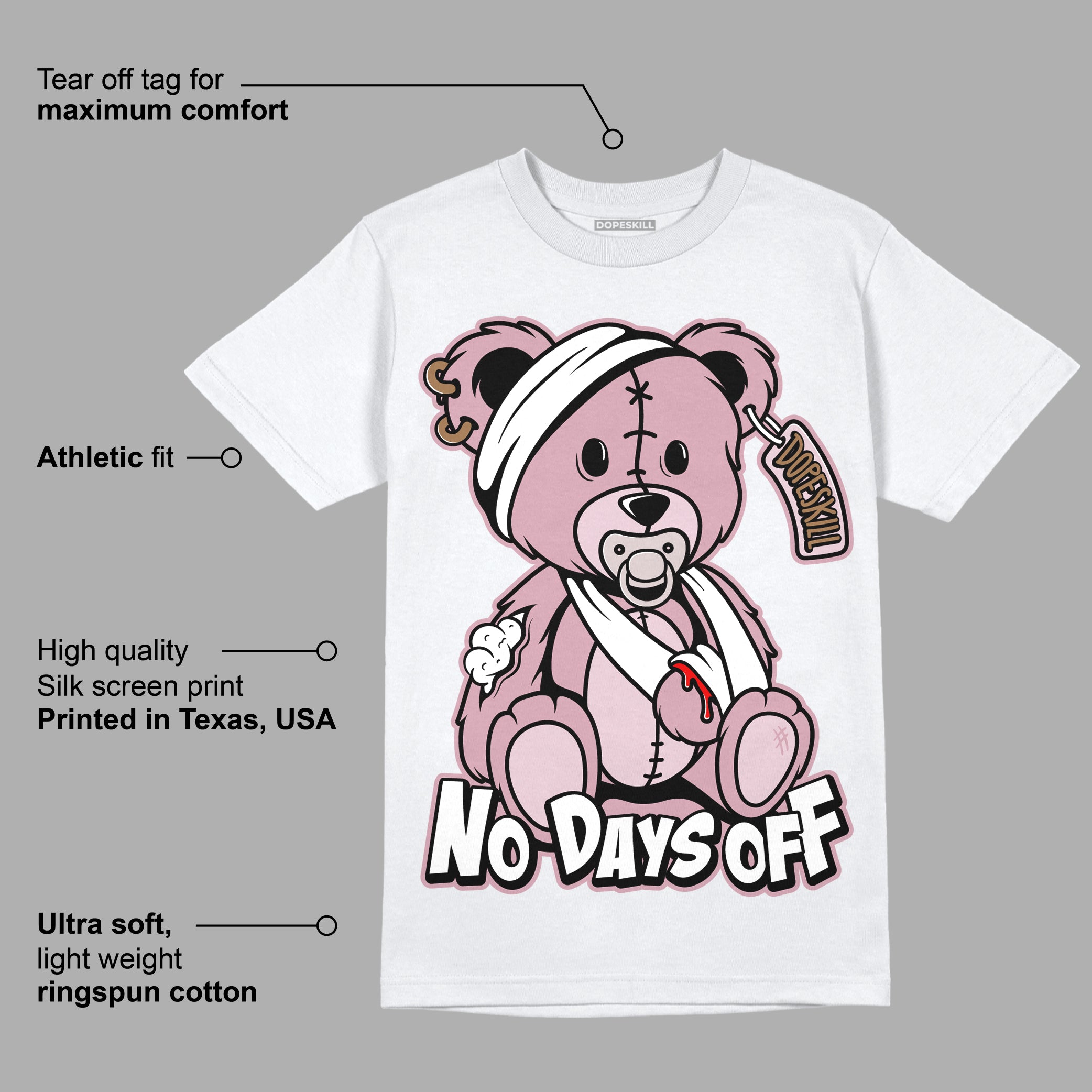 Dunk Low Teddy Bear Pink superstreetwear T-Shirt Hurt Bear Graphic