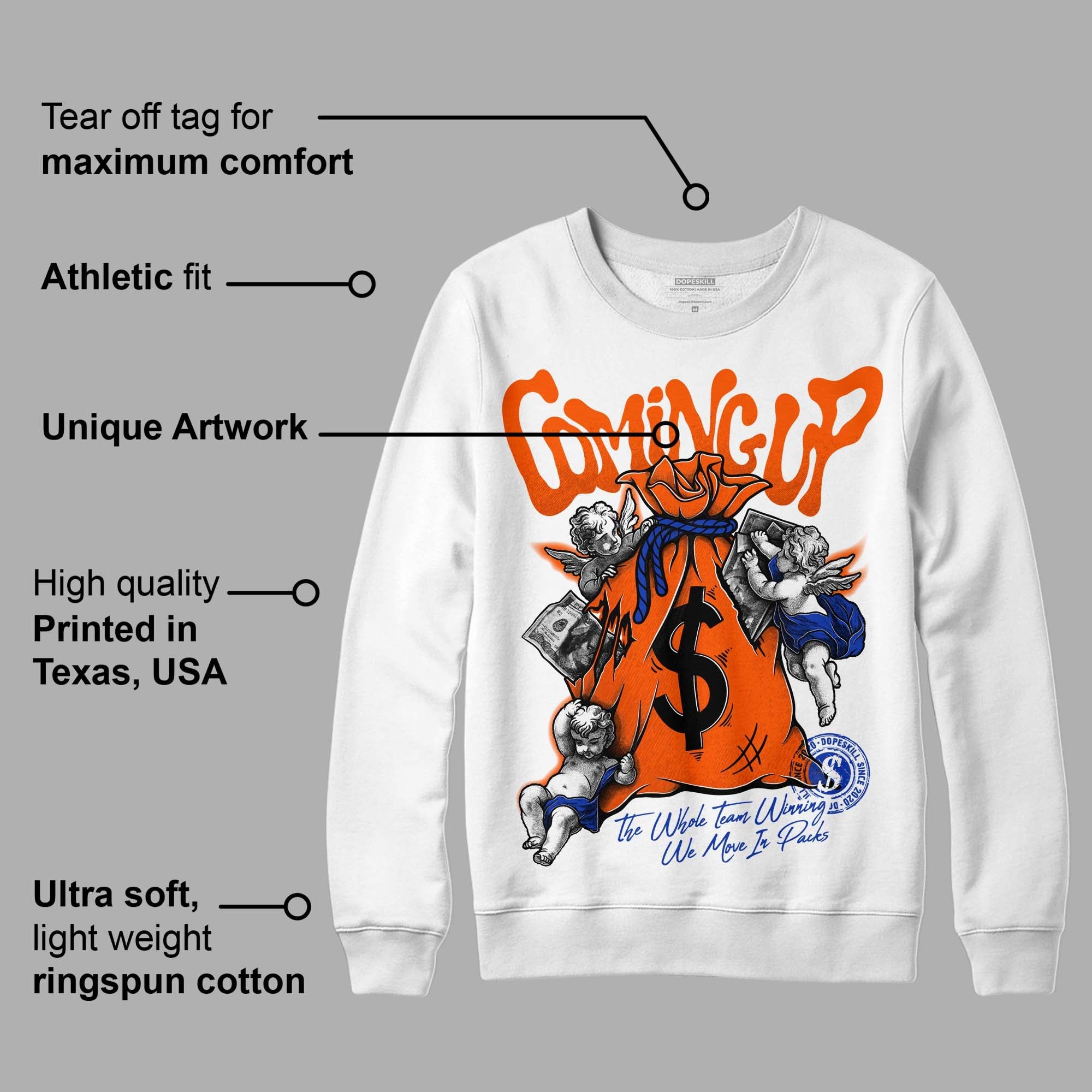 Dunk Low Futura Orange Blaze superstreetwear Sweatshirt Money Bag Coming Up Graphic