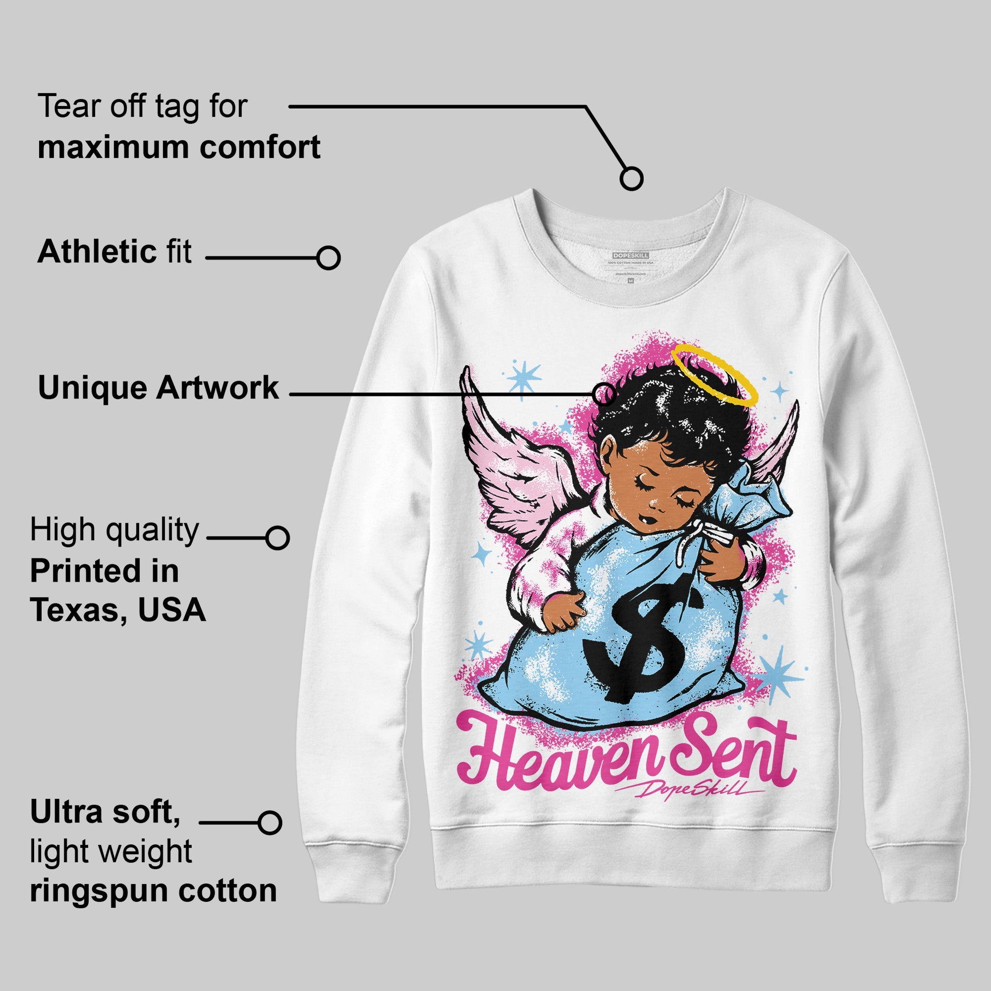 Doernbecher 6s superstreetwear Sweatshirt Heaven Sent Graphic