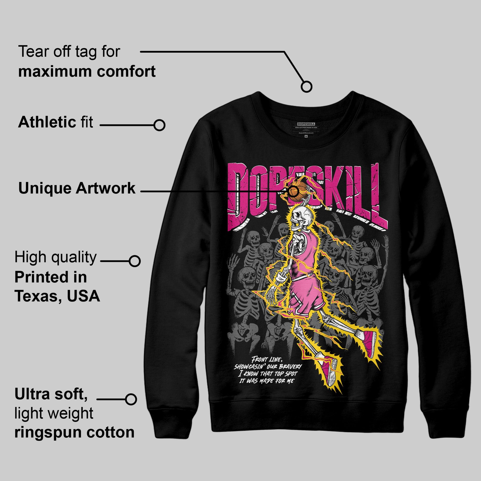 Rick RO Pink Leather Sneakers superstreetwear Sweatshirt Thunder Dunk Graphic