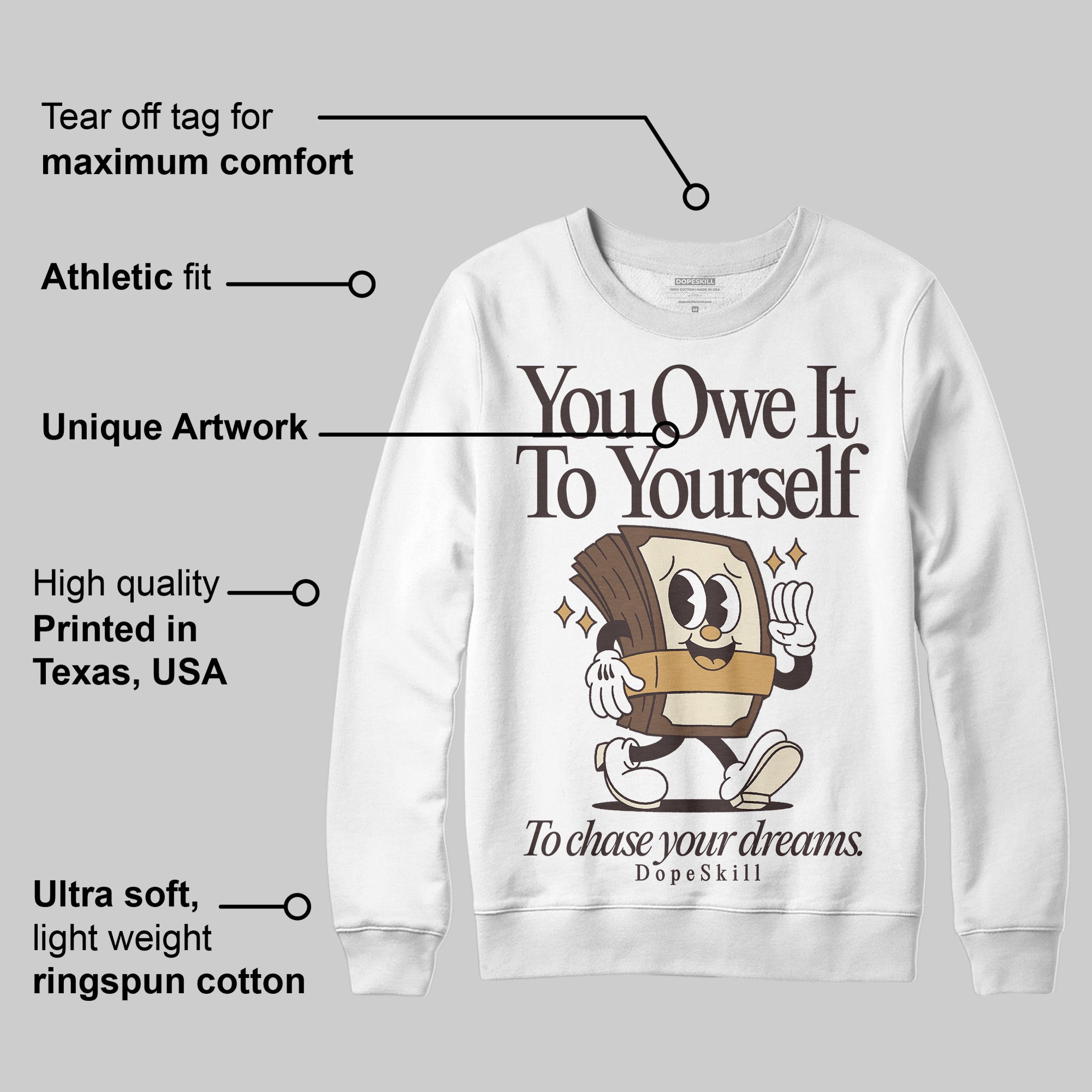 Earth 5s superstreetwear Sweatshirt Owe It To Yourself Graphic