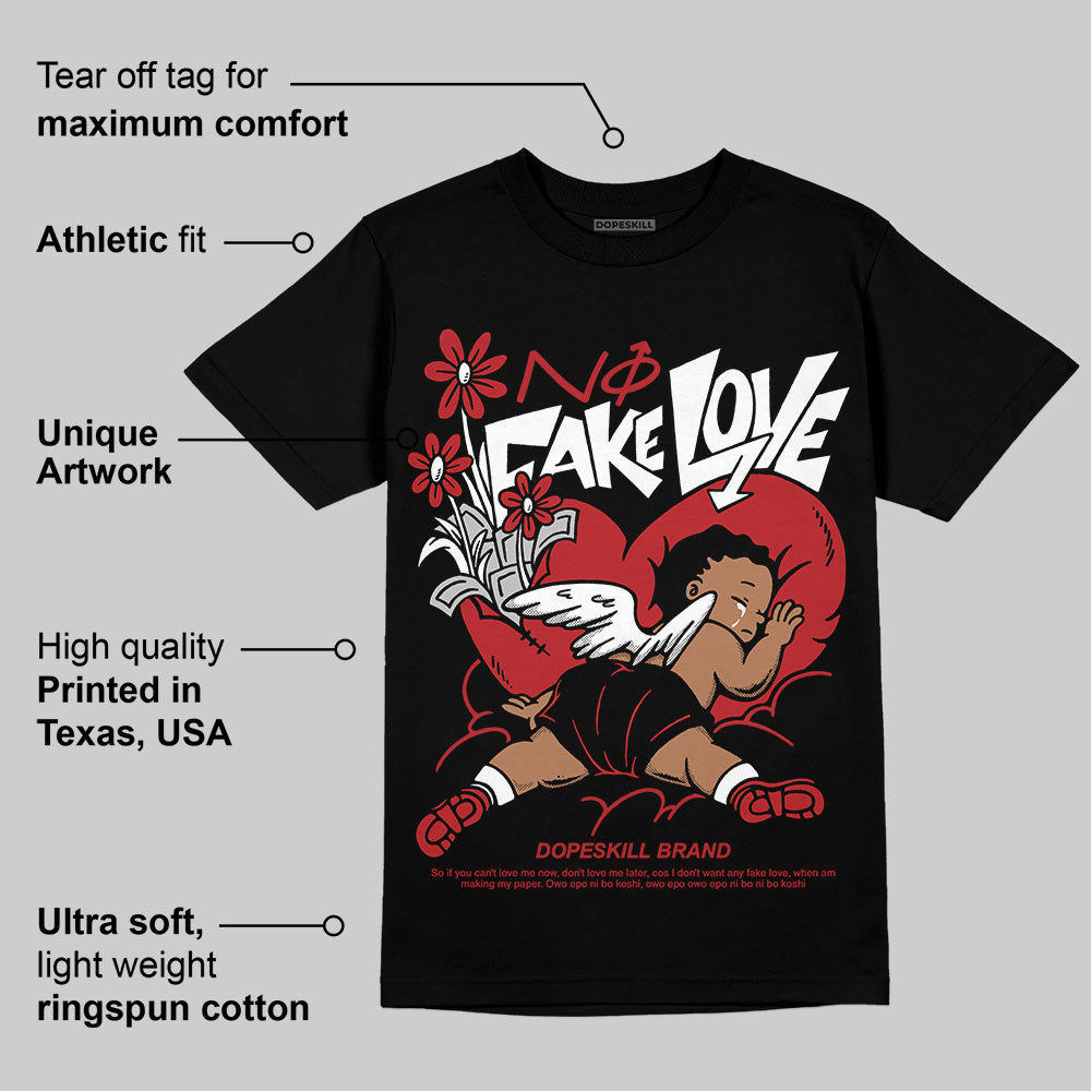 Flu Game 12s superstreetwear T-Shirt No Fake Love Graphic